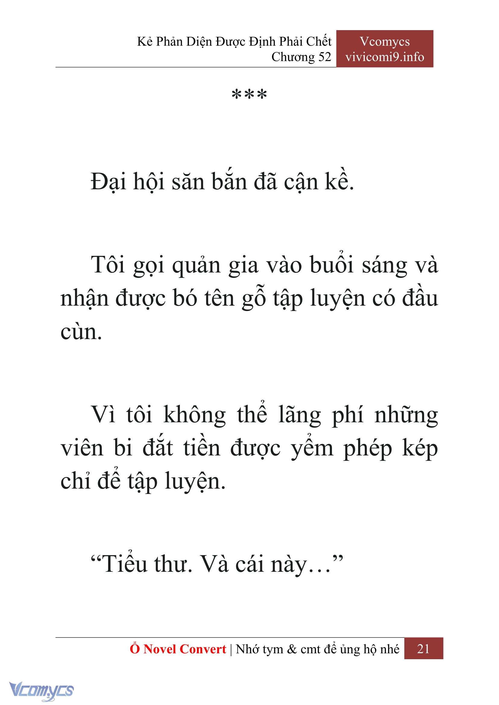 [Novel] Kẻ Phản Diện Được Định Phải Chết Chap 52 - Trang 2