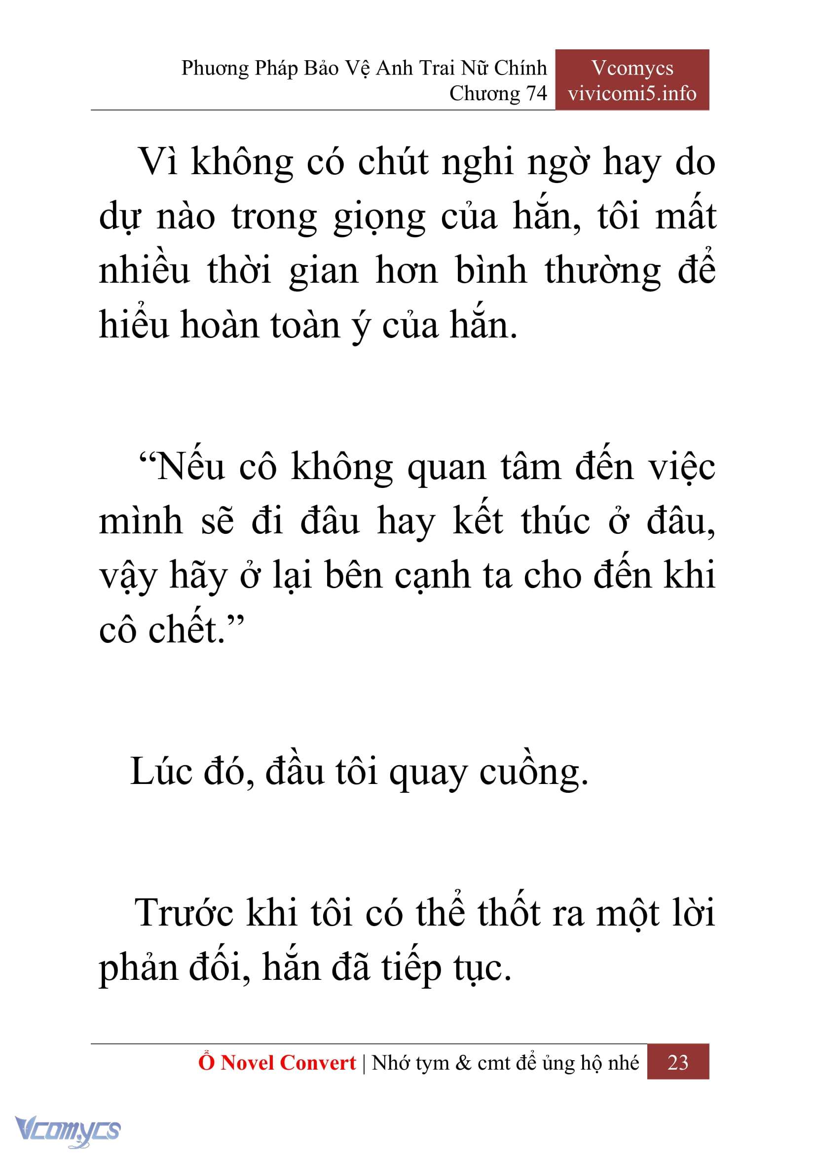 [Novel] Phương Pháp Bảo Vệ Anh Trai Nữ Chính Chap 74 - Trang 2