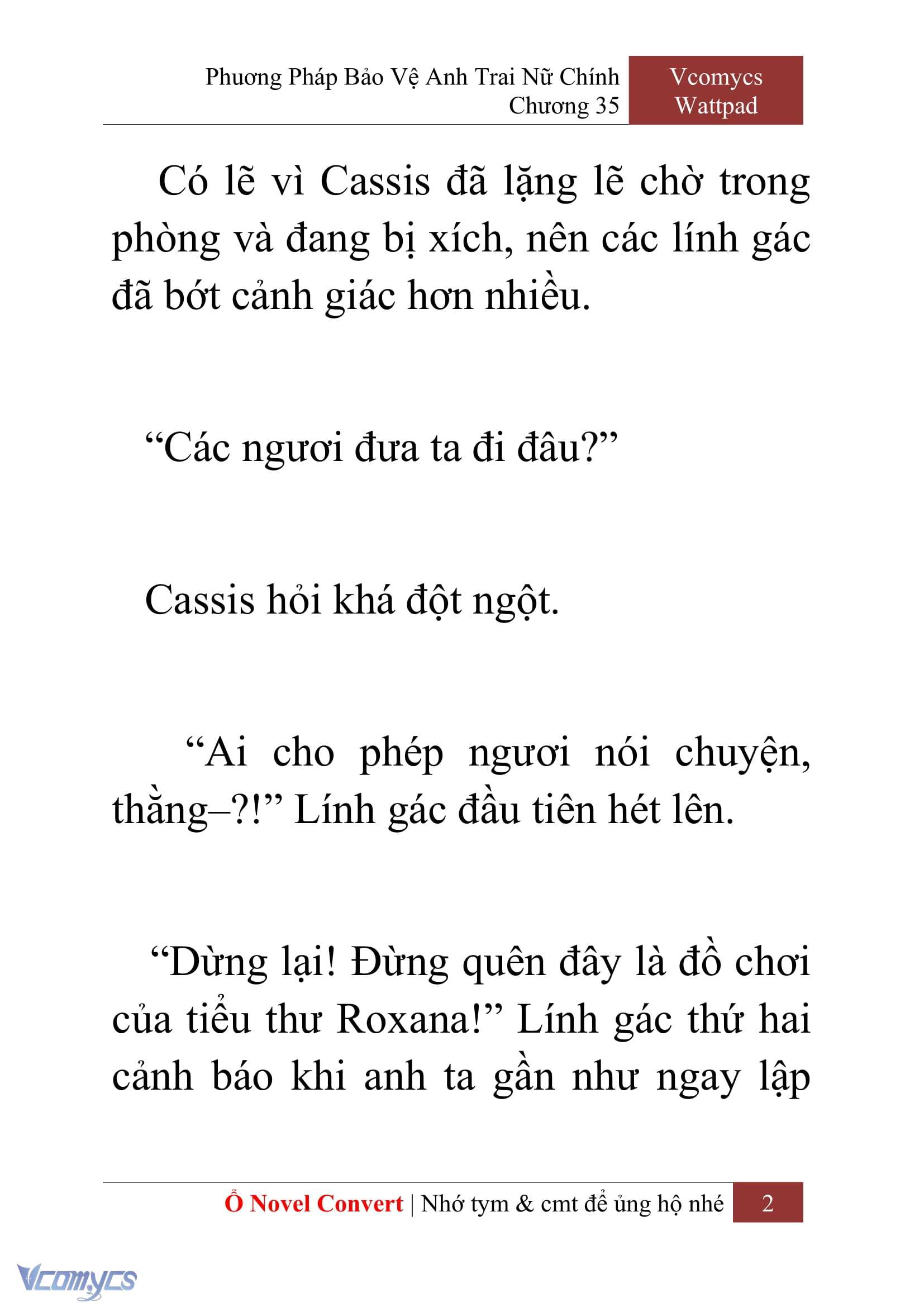 [Novel] Phương Pháp Bảo Vệ Anh Trai Nữ Chính Chap 35 - Trang 2