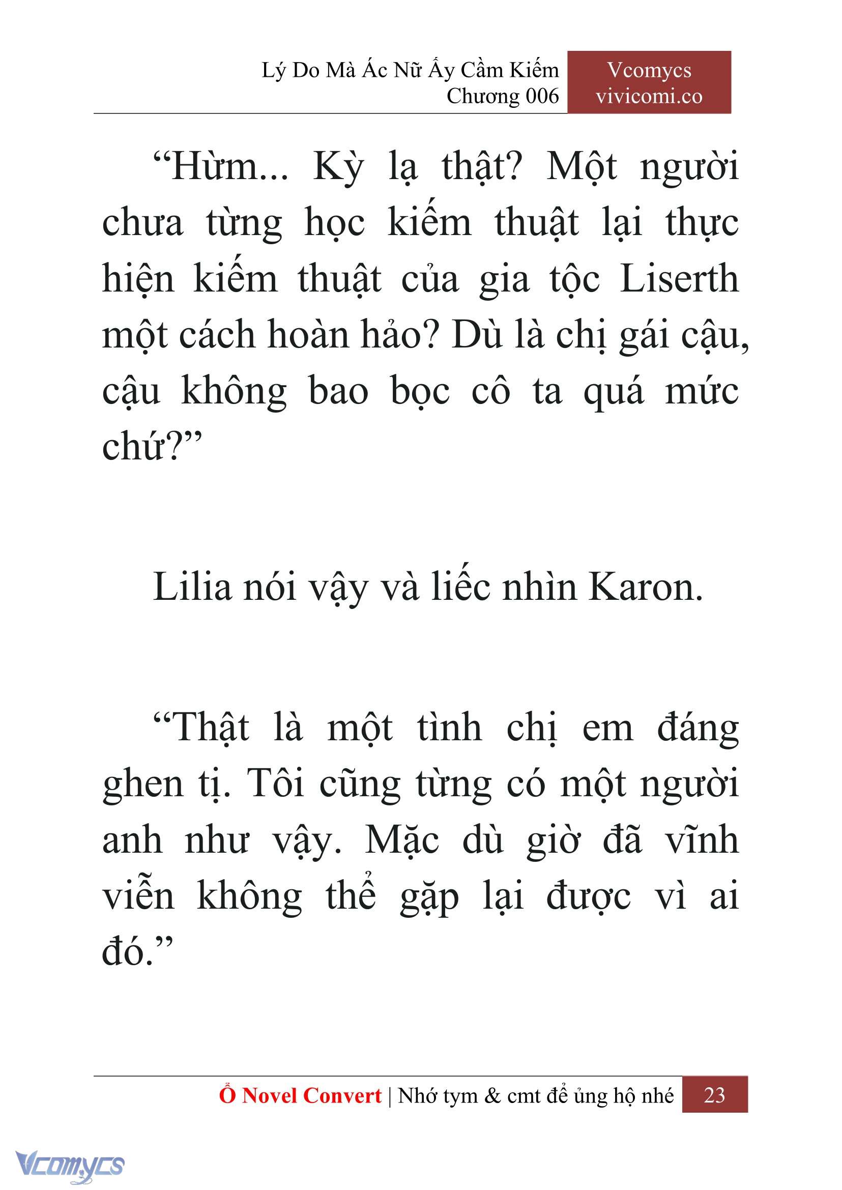 [Novel] Lý Do Mà Ác Nữ Ấy Cầm Kiếm Chap 6 - Trang 2