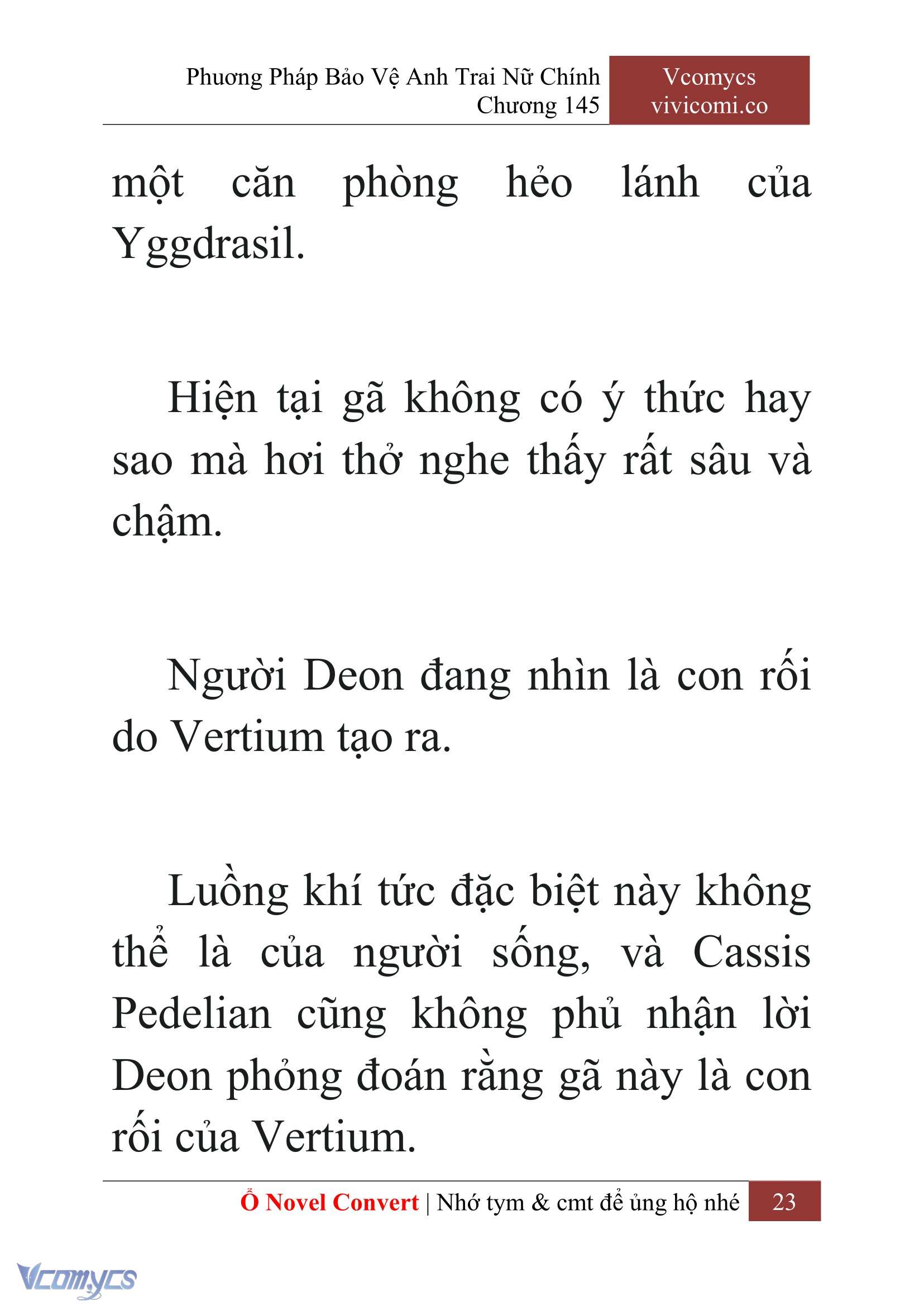 [Novel] Phương Pháp Bảo Vệ Anh Trai Nữ Chính Chap 145 - Trang 2