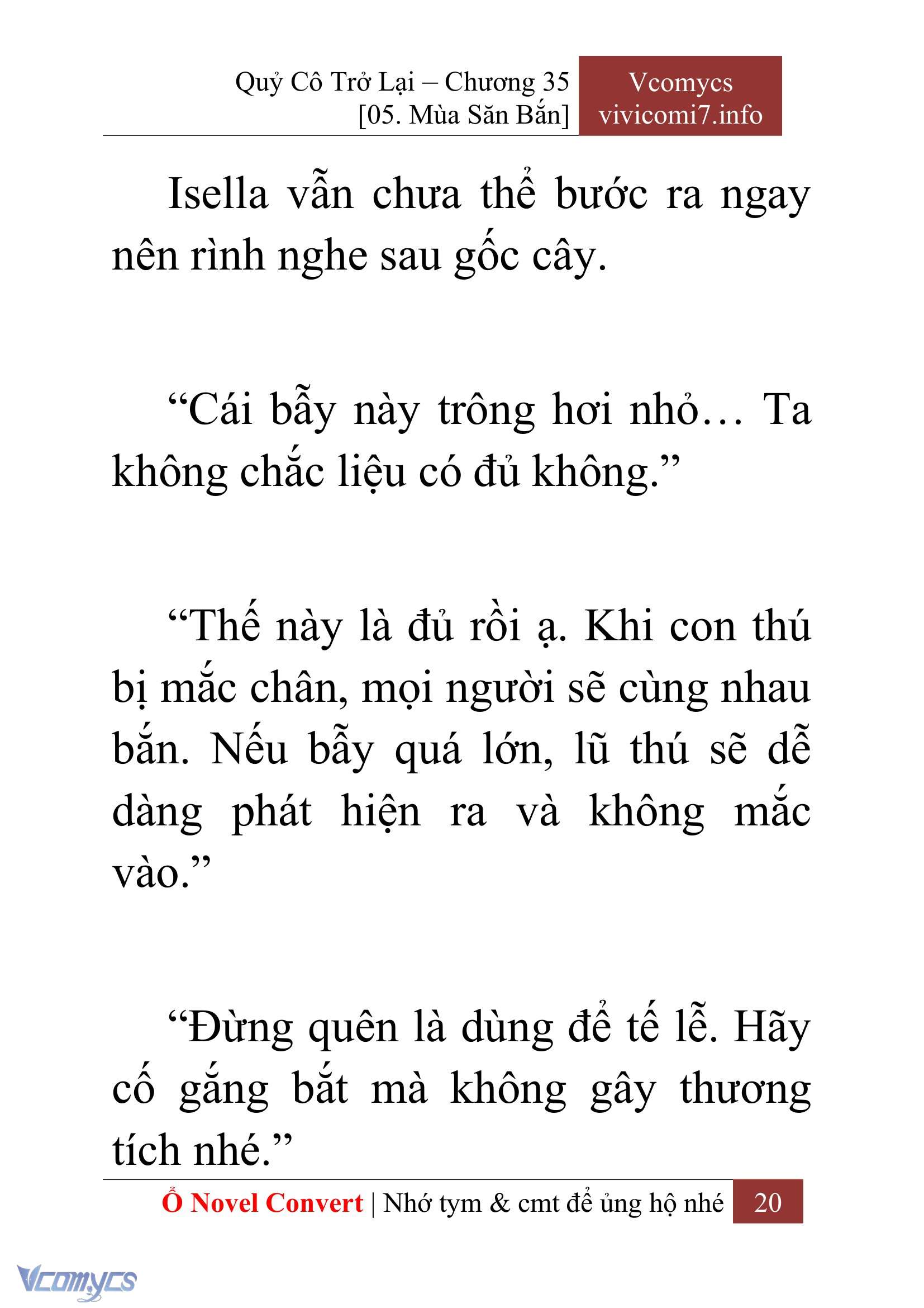 [Novel] Quý Cô Trở Lại Chap 35 - Trang 2