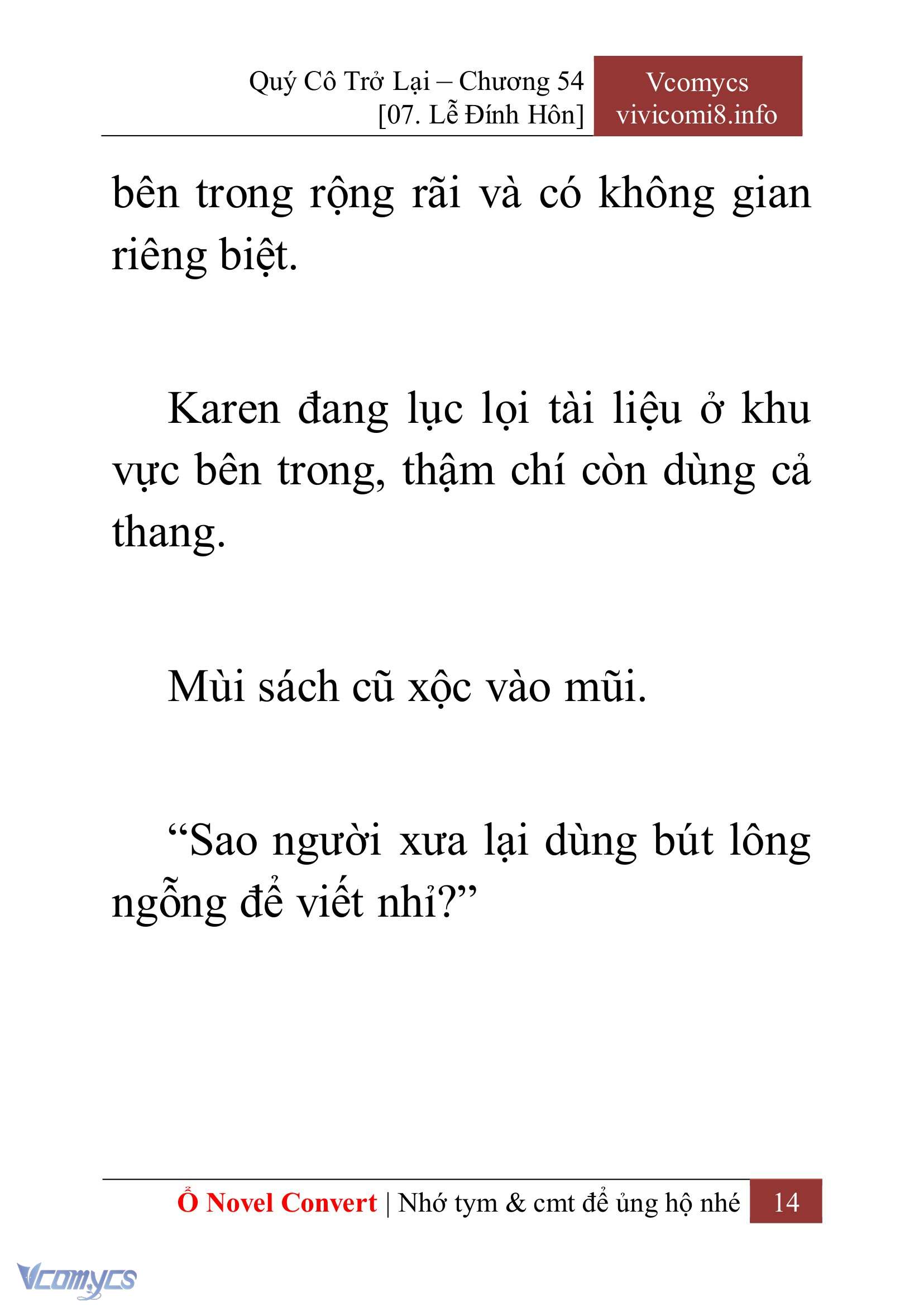 [Novel] Quý Cô Trở Lại Chap 54 - Trang 2