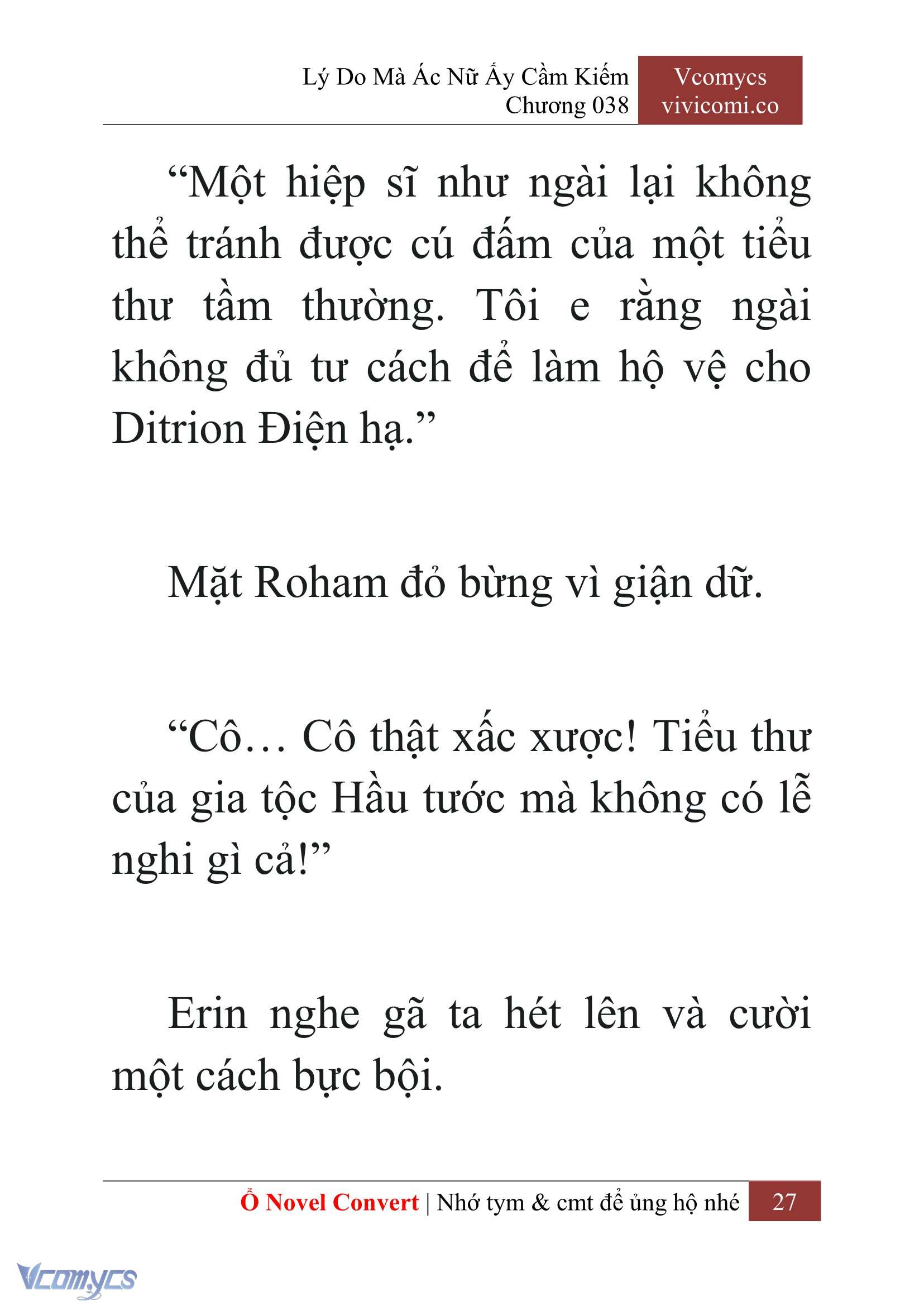 [Novel] Lý Do Mà Ác Nữ Ấy Cầm Kiếm Chap 38 - Next Chap 39
