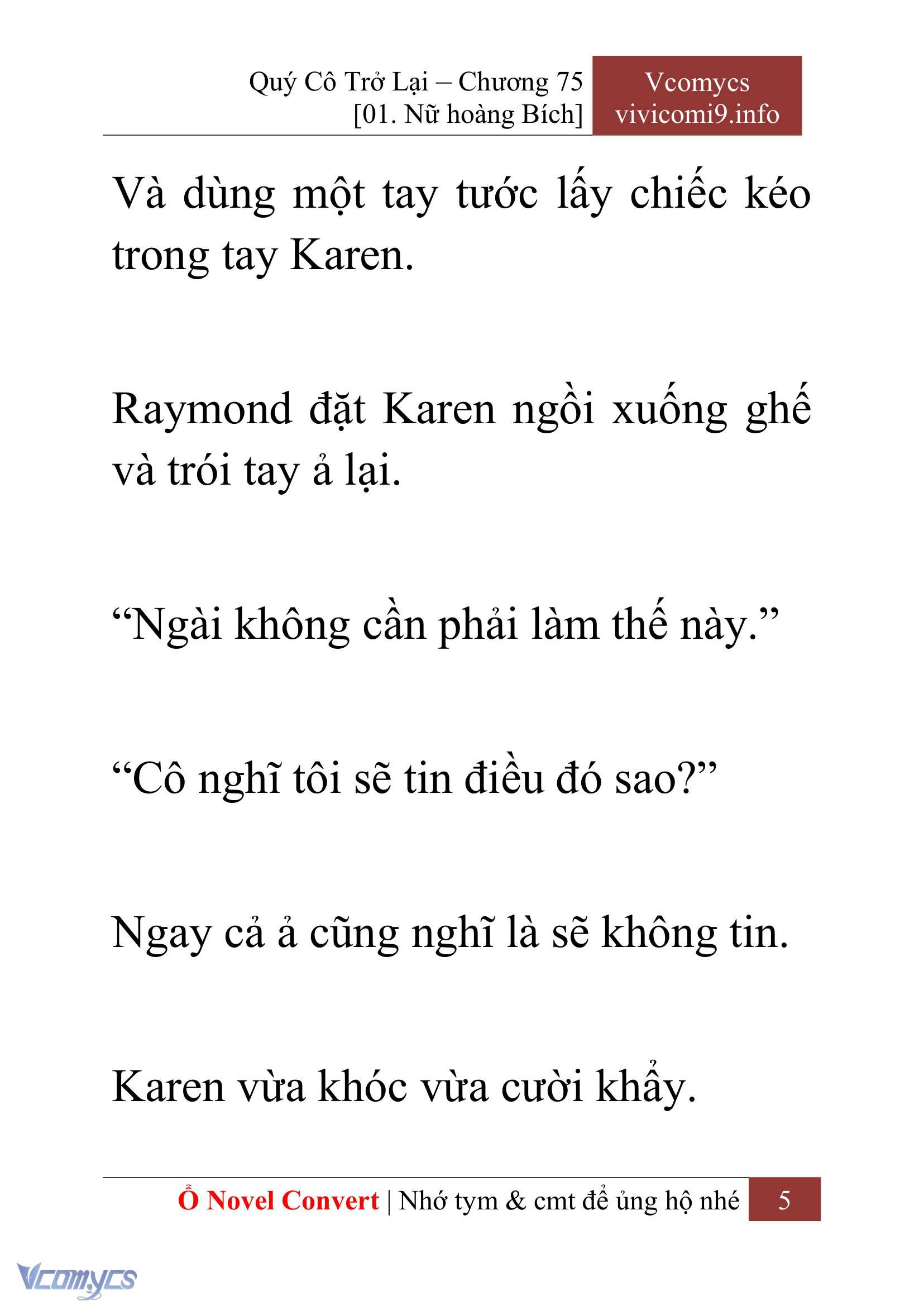 [Novel] Quý Cô Trở Lại Chap 75 - Trang 2