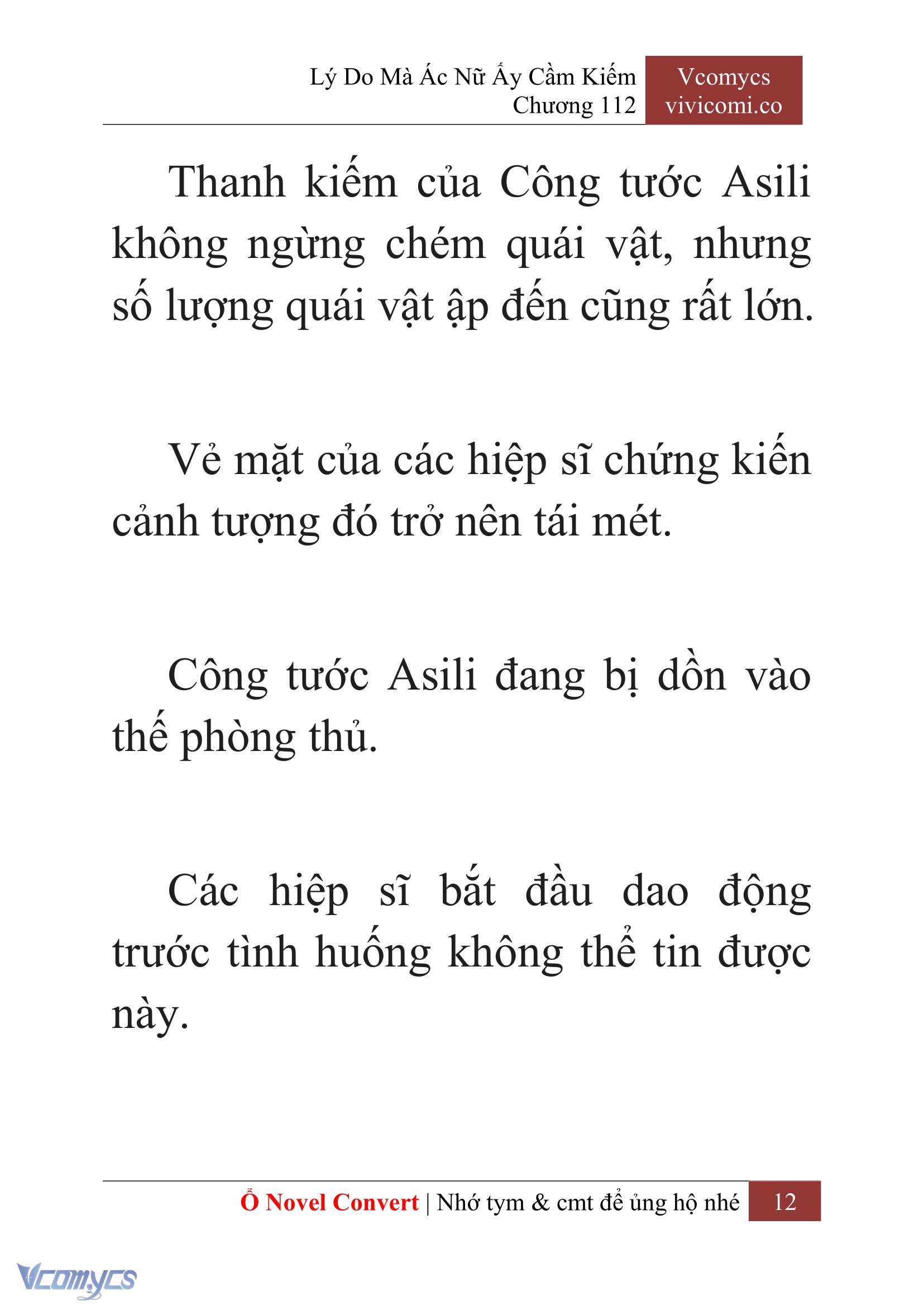 [Novel] Lý Do Mà Ác Nữ Ấy Cầm Kiếm Chap 112 - Trang 2