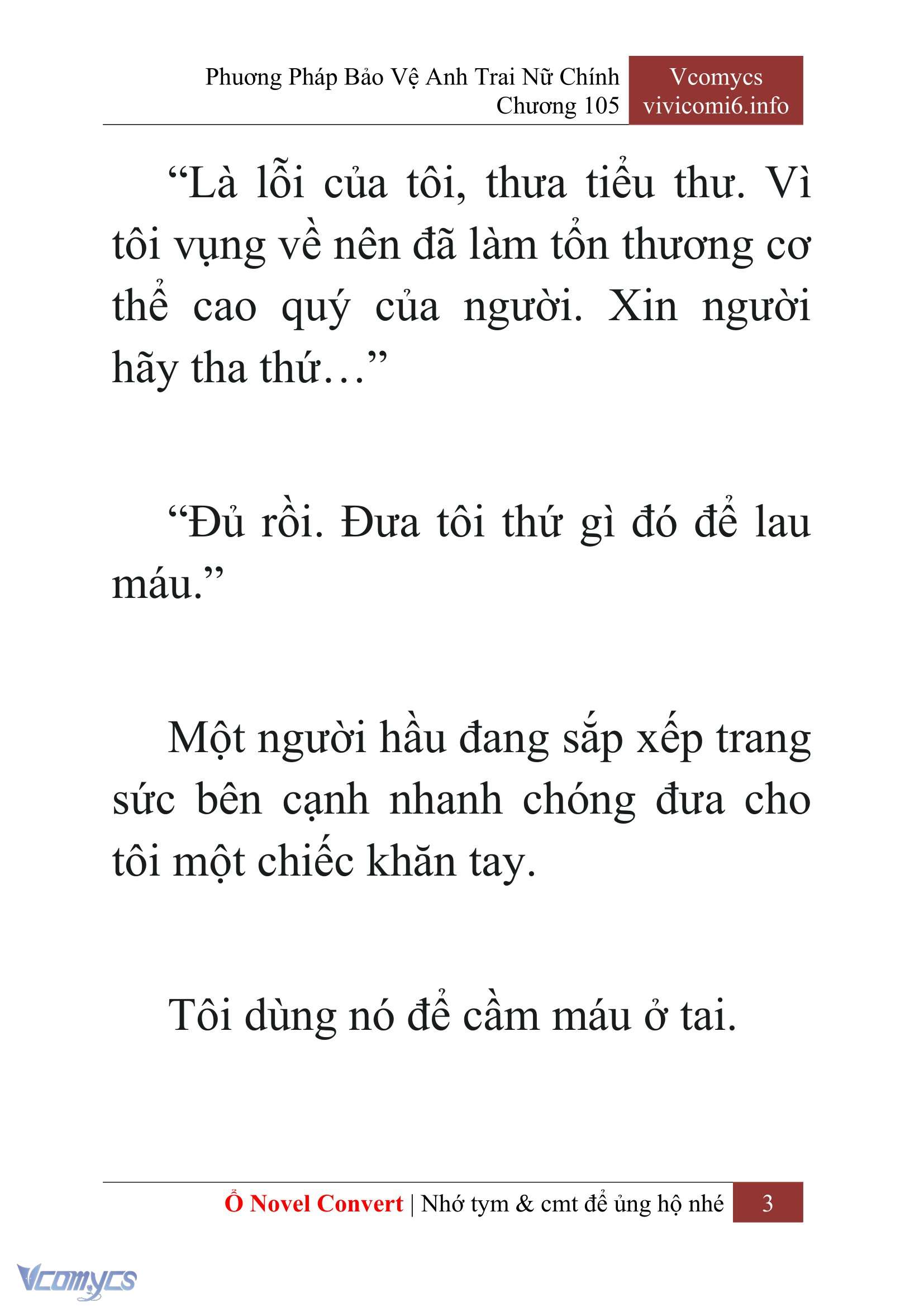 [Novel] Phương Pháp Bảo Vệ Anh Trai Nữ Chính Chap 105 - Trang 2