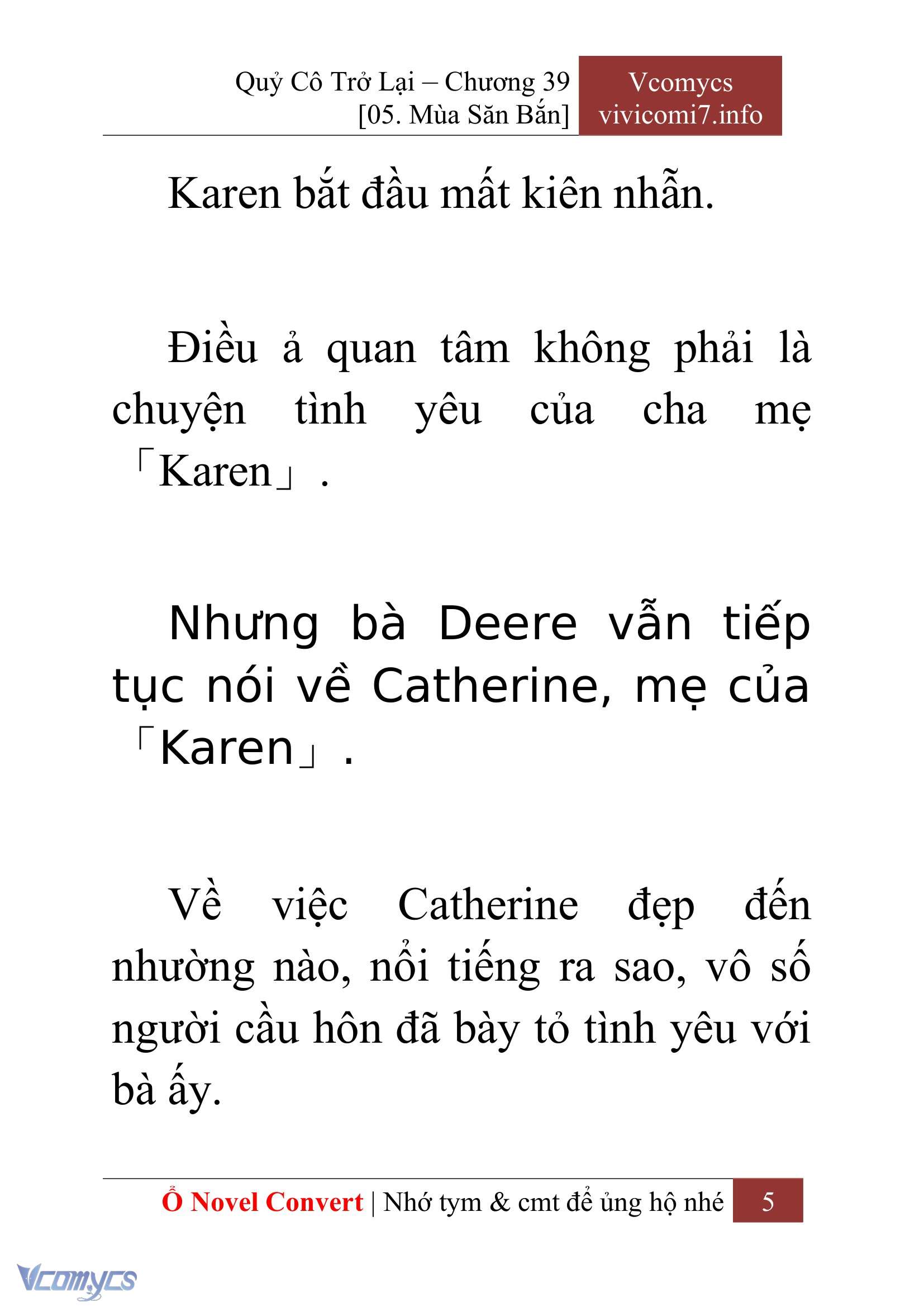 [Novel] Quý Cô Trở Lại Chap 39 - Trang 2