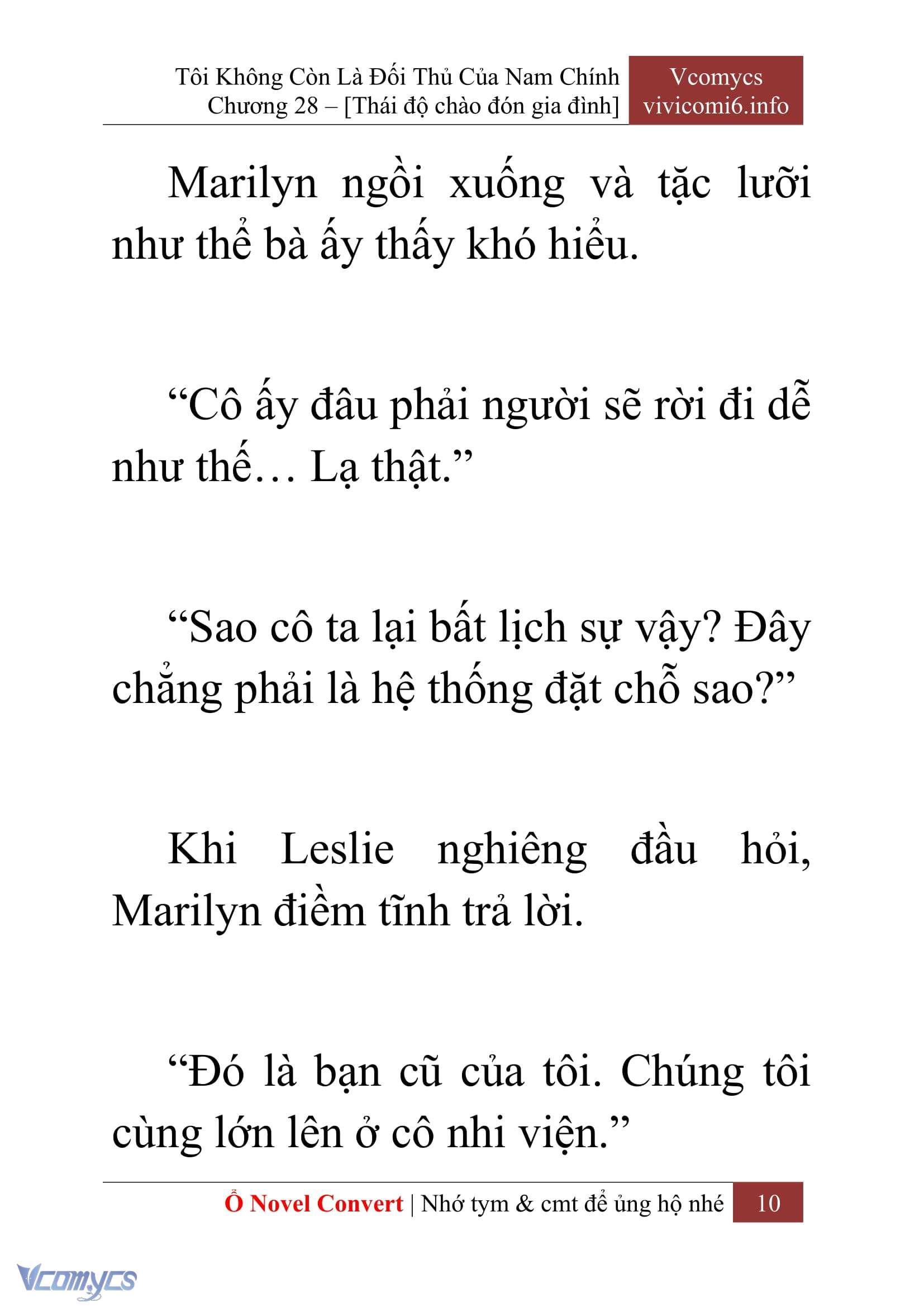 [Novel] Tôi Không Còn Là Đối Thủ Của Nam Chính Chap 28 - Trang 2