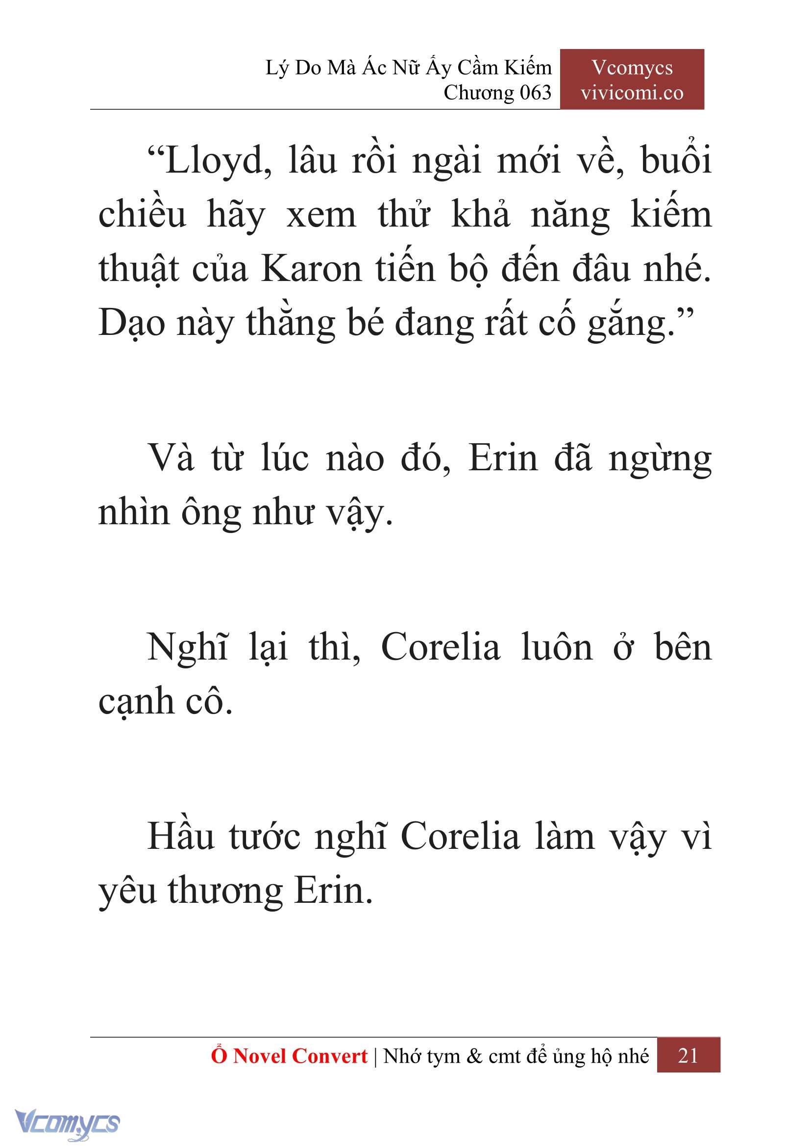 [Novel] Lý Do Mà Ác Nữ Ấy Cầm Kiếm Chap 63 - Trang 2