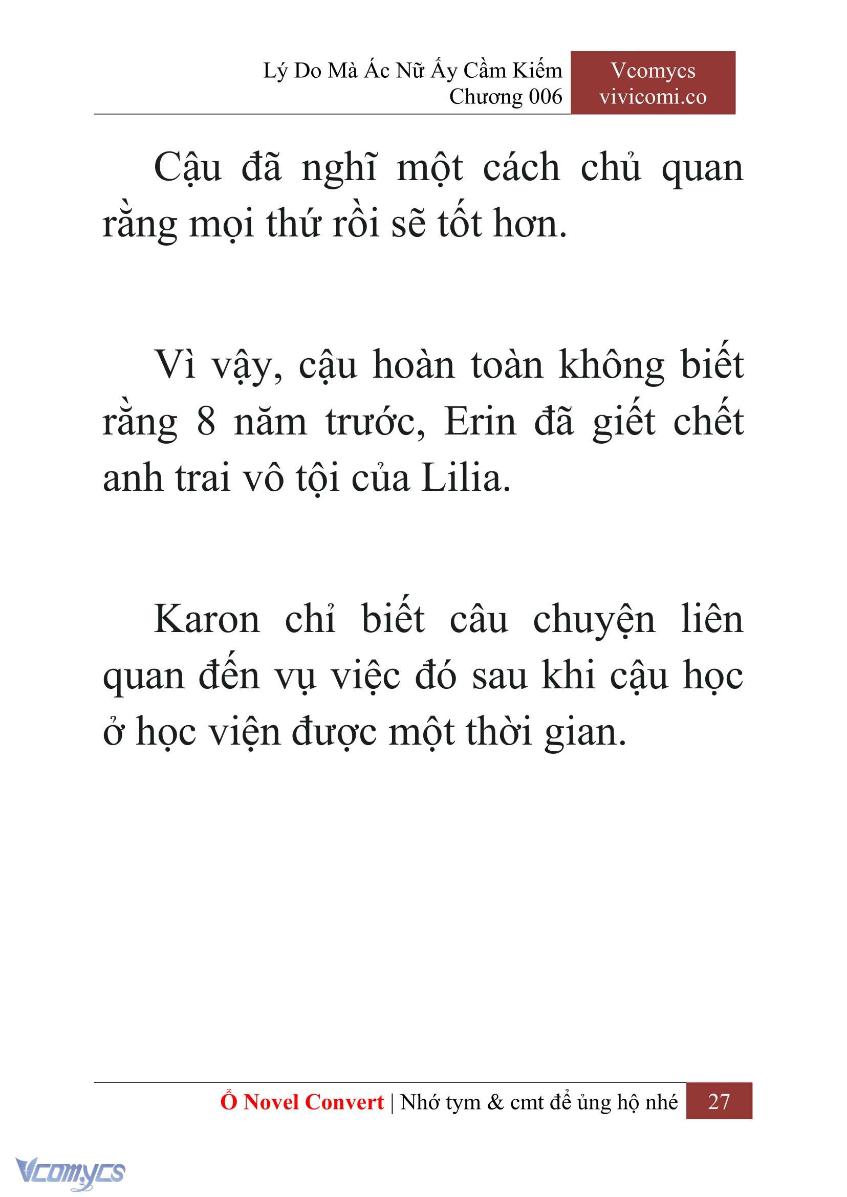 [Novel] Lý Do Mà Ác Nữ Ấy Cầm Kiếm Chap 6 - Trang 2