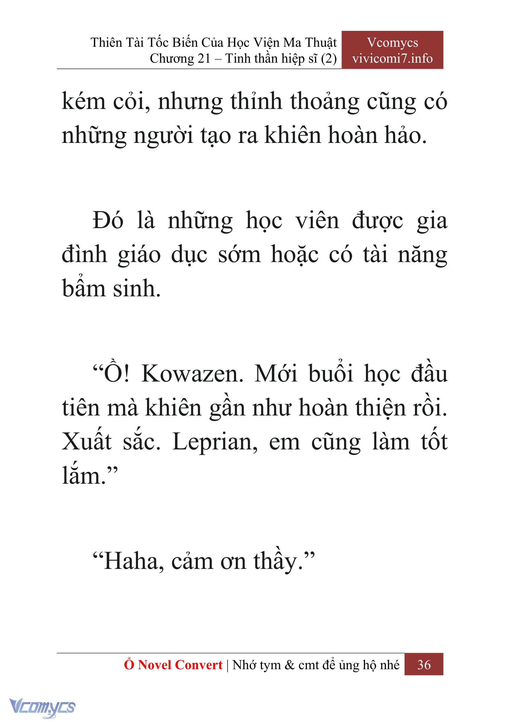 [Novel] Thiên Tài Tốc Biến Của Học Viện Ma Thuật Chap 21 - Trang 2