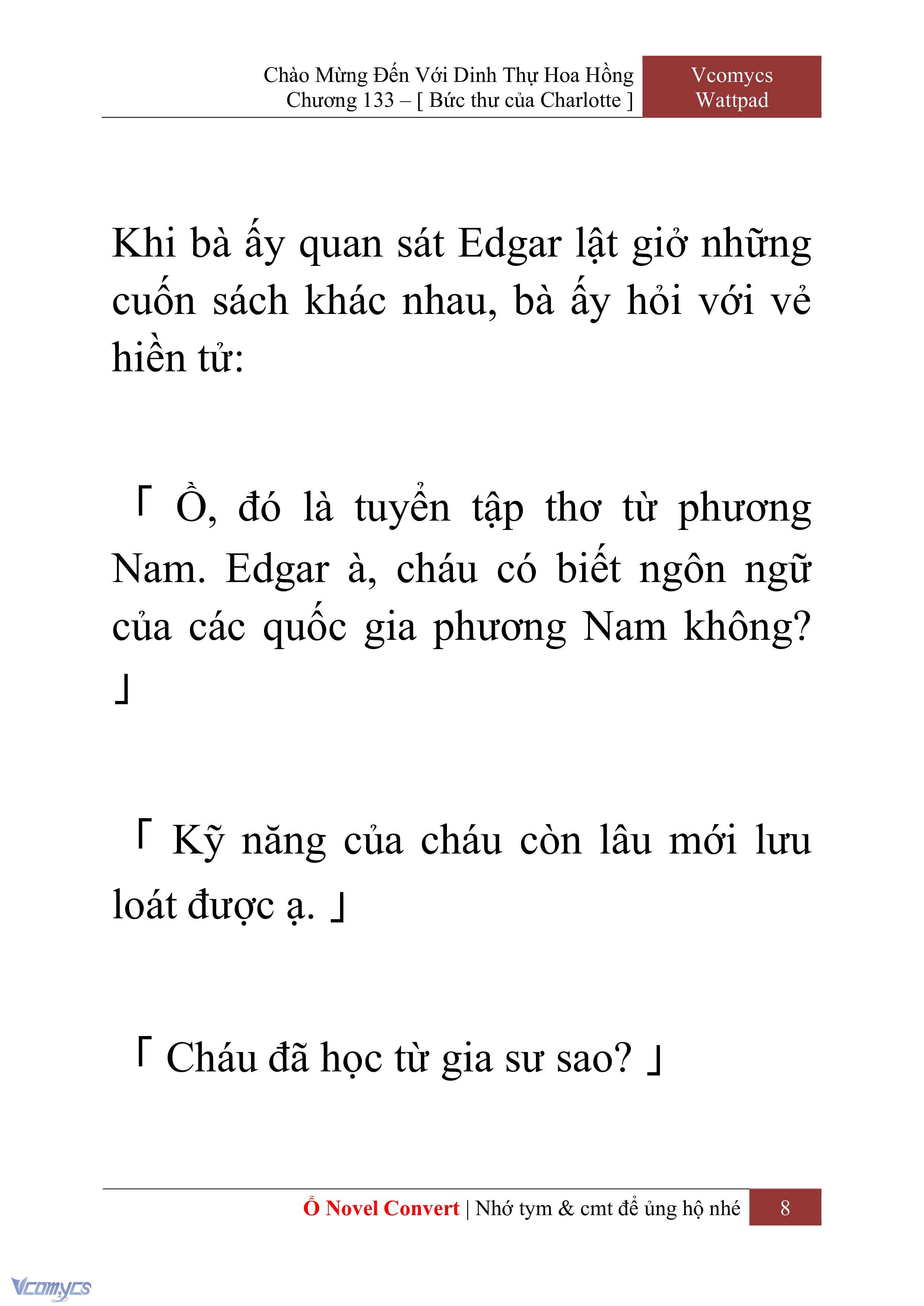 [Novel] Chào Mừng Đến Với Dinh Thự Hoa Hồng Chap 133 - Trang 2