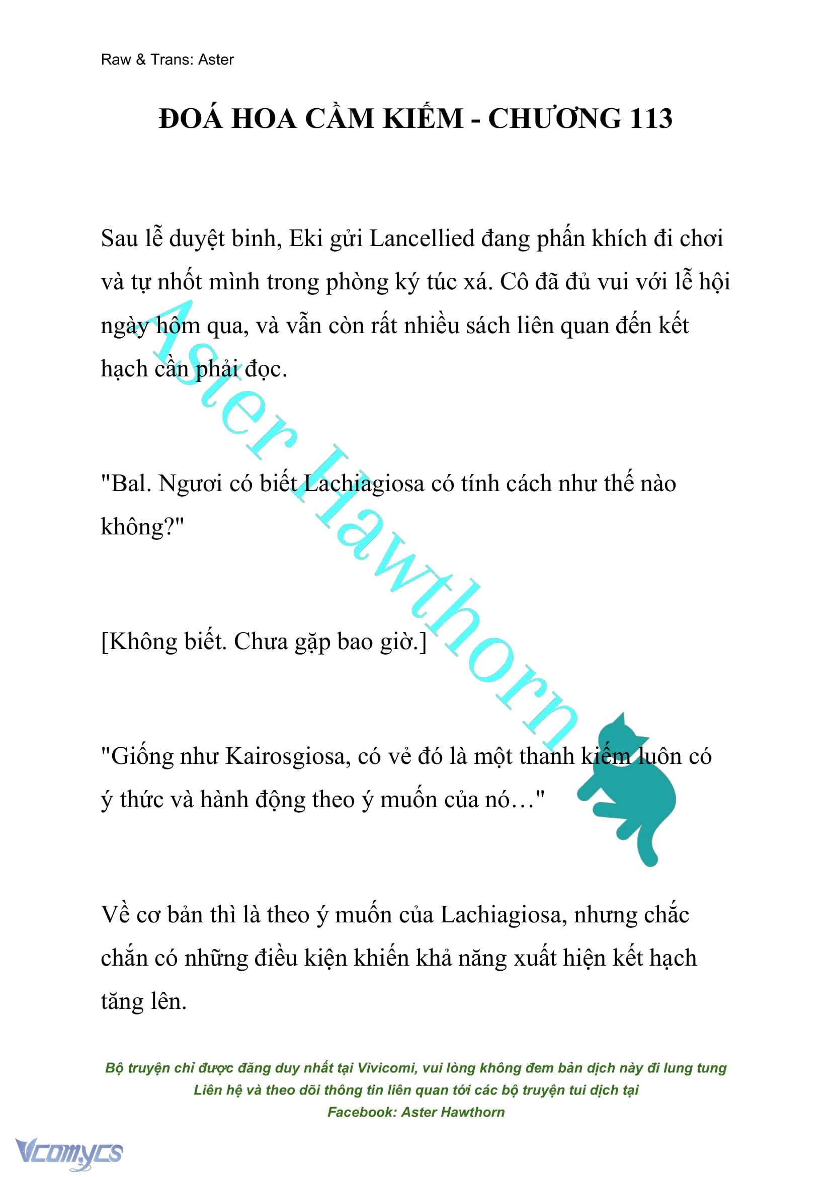 [NOVEL] Đóa Hoa Cầm Kiếm Chap 113 - Next Chap 114