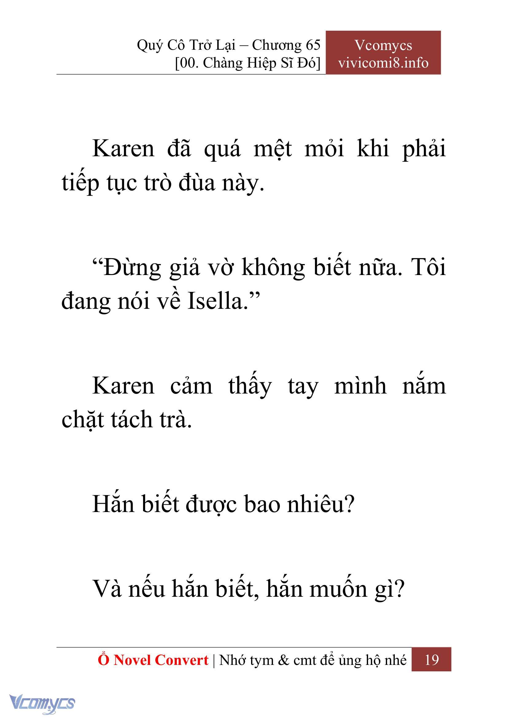 [Novel] Quý Cô Trở Lại Chap 65 - Trang 2