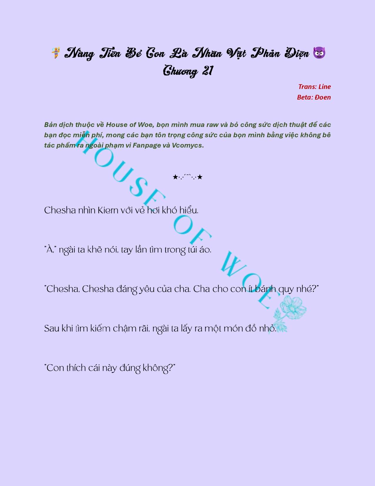 [NOVEL] NÀNG TIÊN BÉ CON LÀ NHÂN VẬT PHẢN DIỆN Chap 21 - Next Chap 22