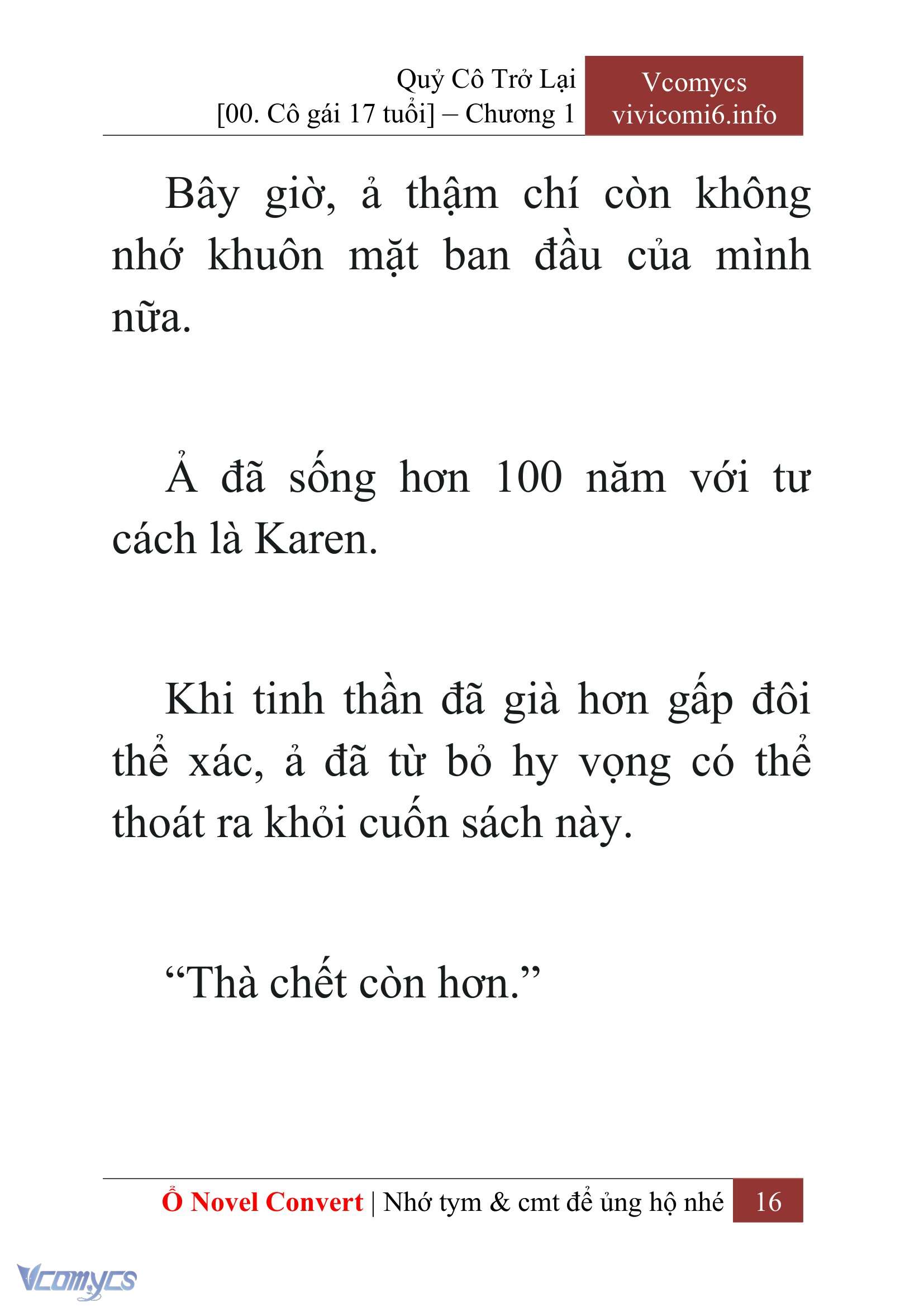 [Novel] Quý Cô Trở Lại Chap 1 - Trang 2