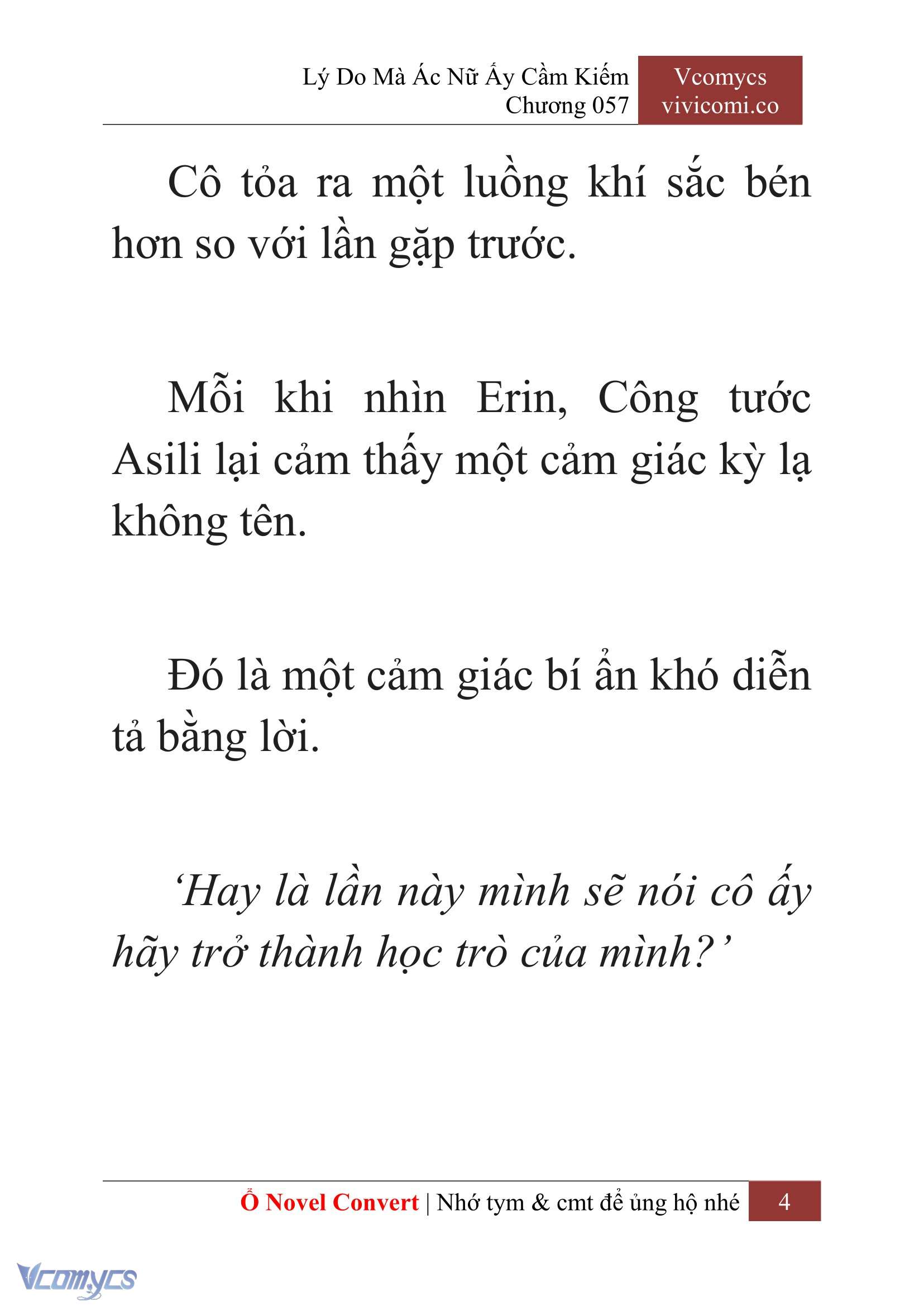 [Novel] Lý Do Mà Ác Nữ Ấy Cầm Kiếm Chap 57 - Trang 2
