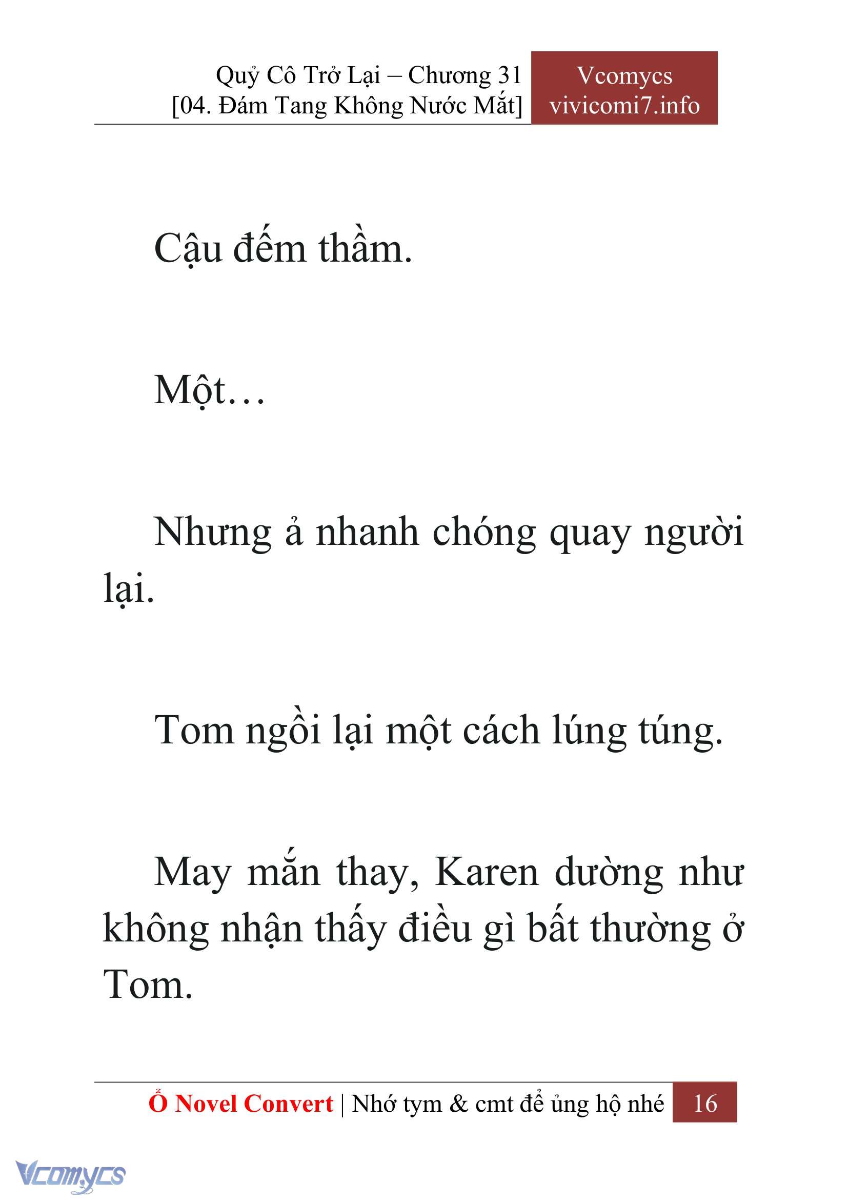 [Novel] Quý Cô Trở Lại Chap 31 - Trang 2