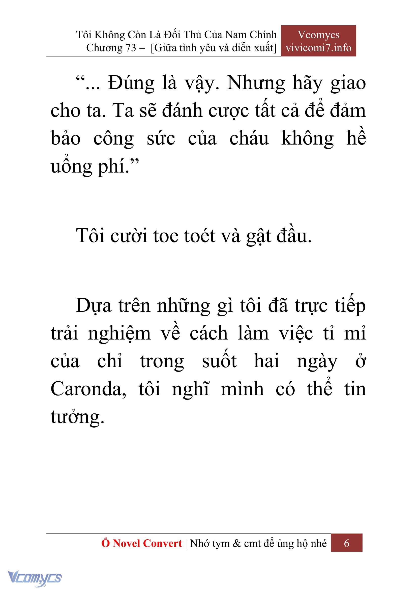 [Novel] Tôi Không Còn Là Đối Thủ Của Nam Chính Chap 73 - Trang 2