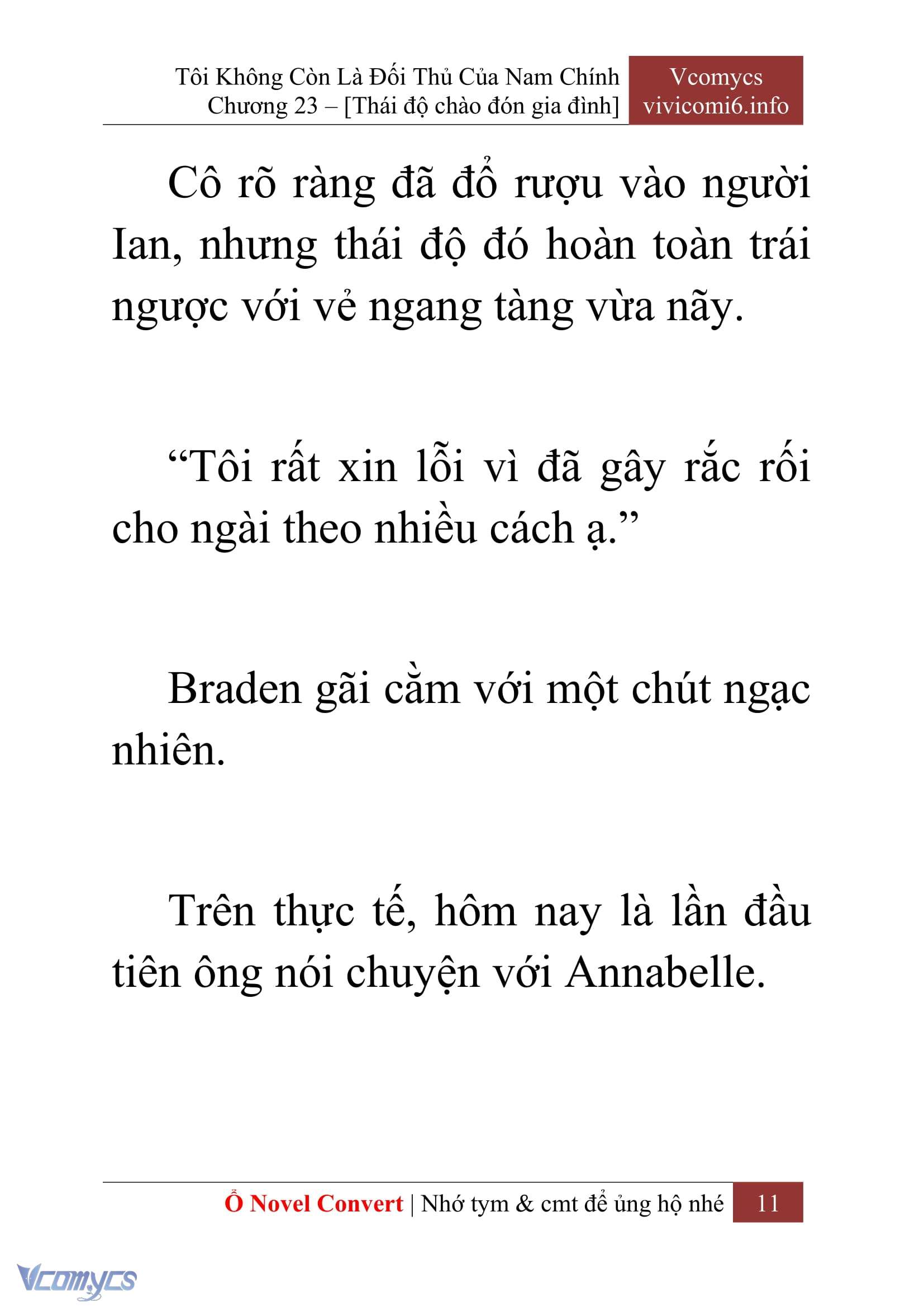 [Novel] Tôi Không Còn Là Đối Thủ Của Nam Chính Chap 23 - Trang 2