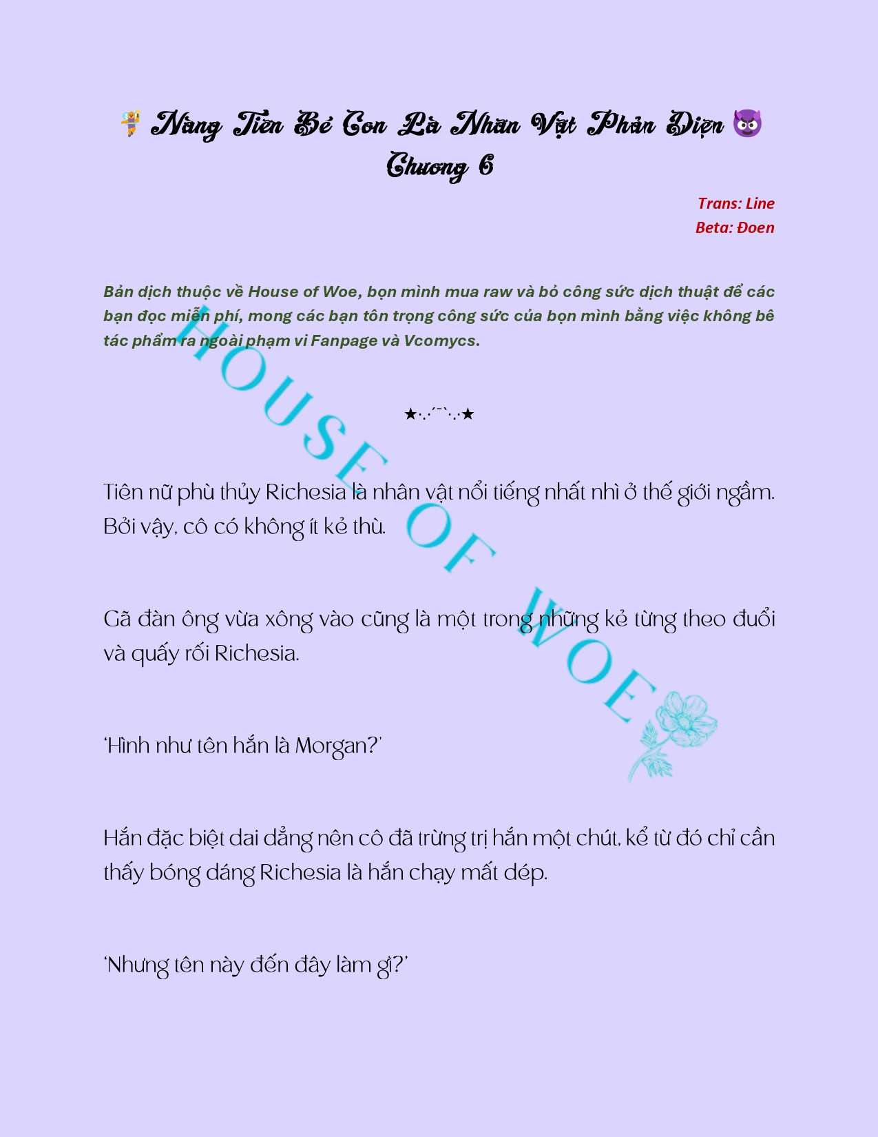 [NOVEL] NÀNG TIÊN BÉ CON LÀ NHÂN VẬT PHẢN DIỆN Chap 6 - Next Chap 7