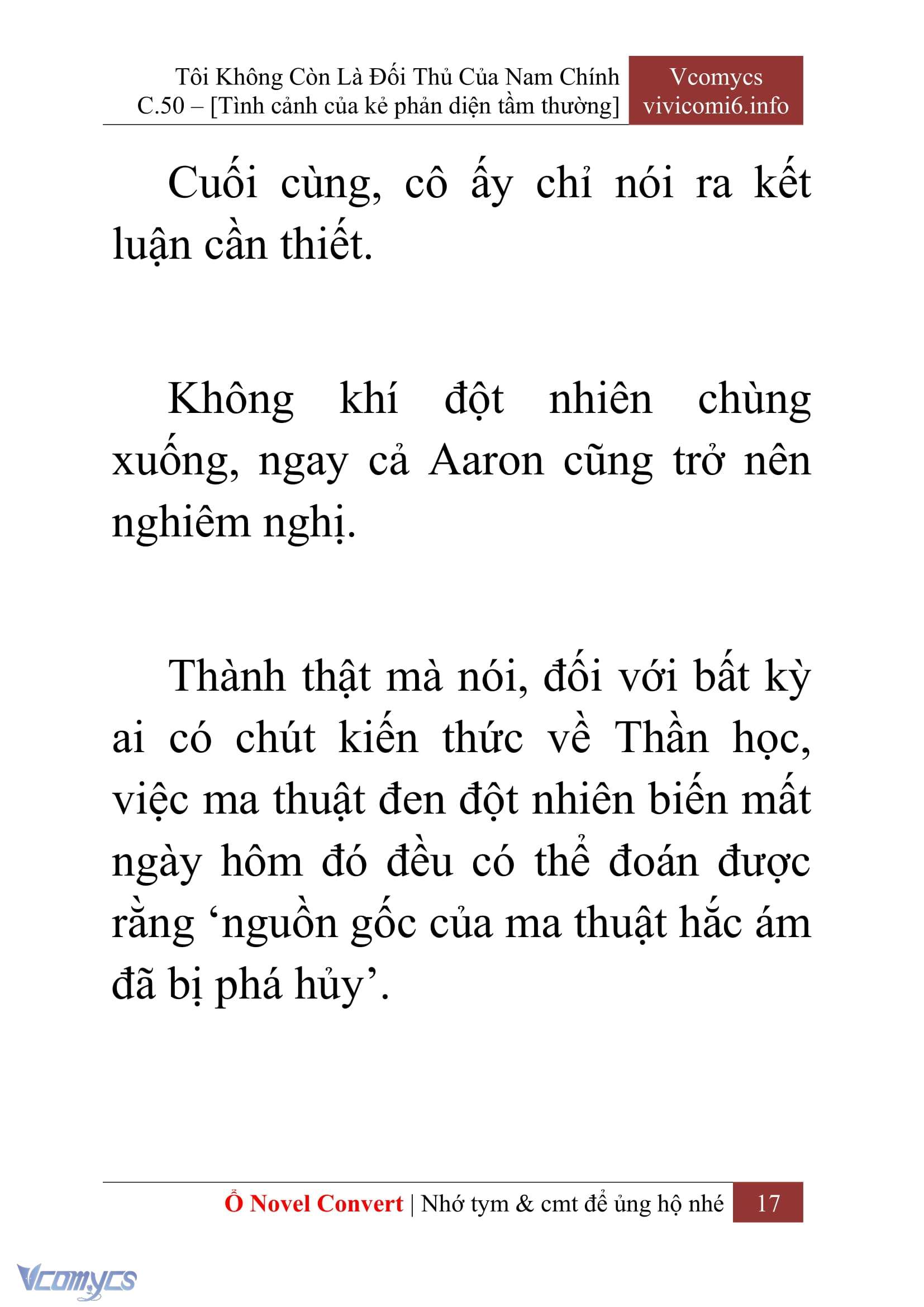 [Novel] Tôi Không Còn Là Đối Thủ Của Nam Chính Chap 50 - Next Chap 51