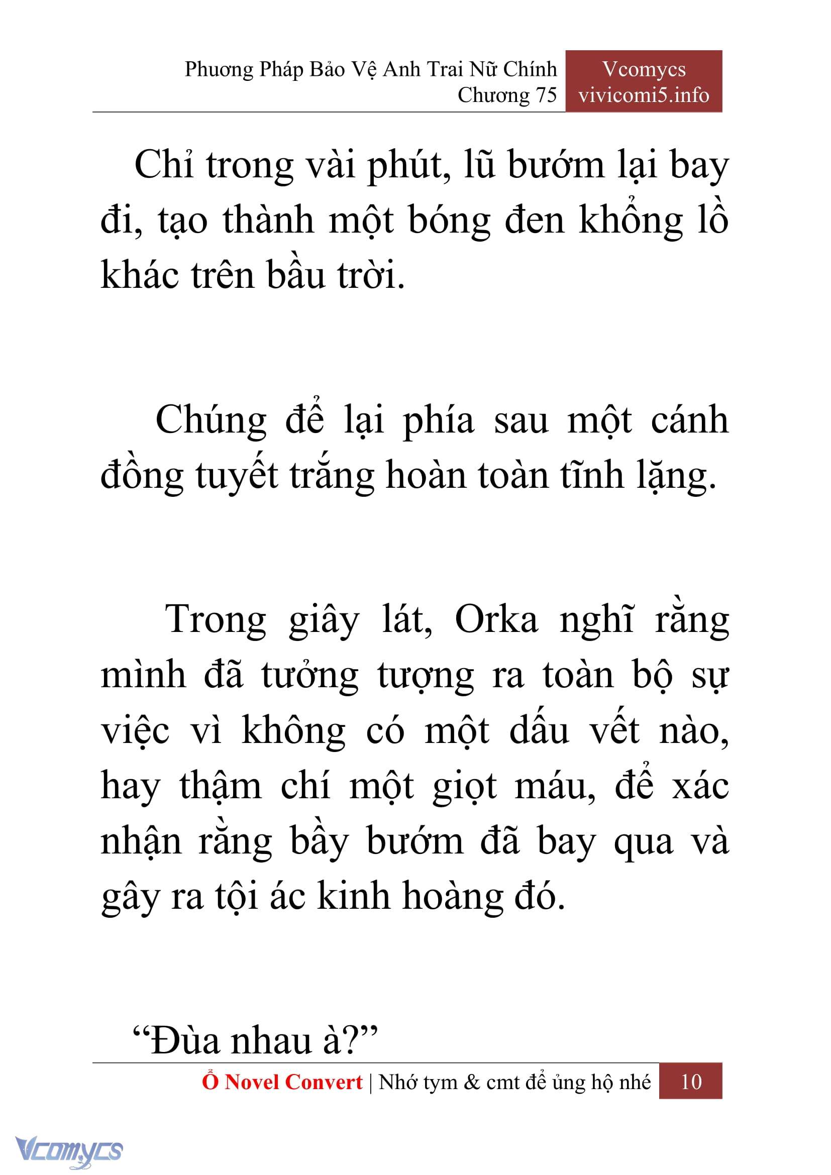 [Novel] Phương Pháp Bảo Vệ Anh Trai Nữ Chính Chap 75 - Trang 2