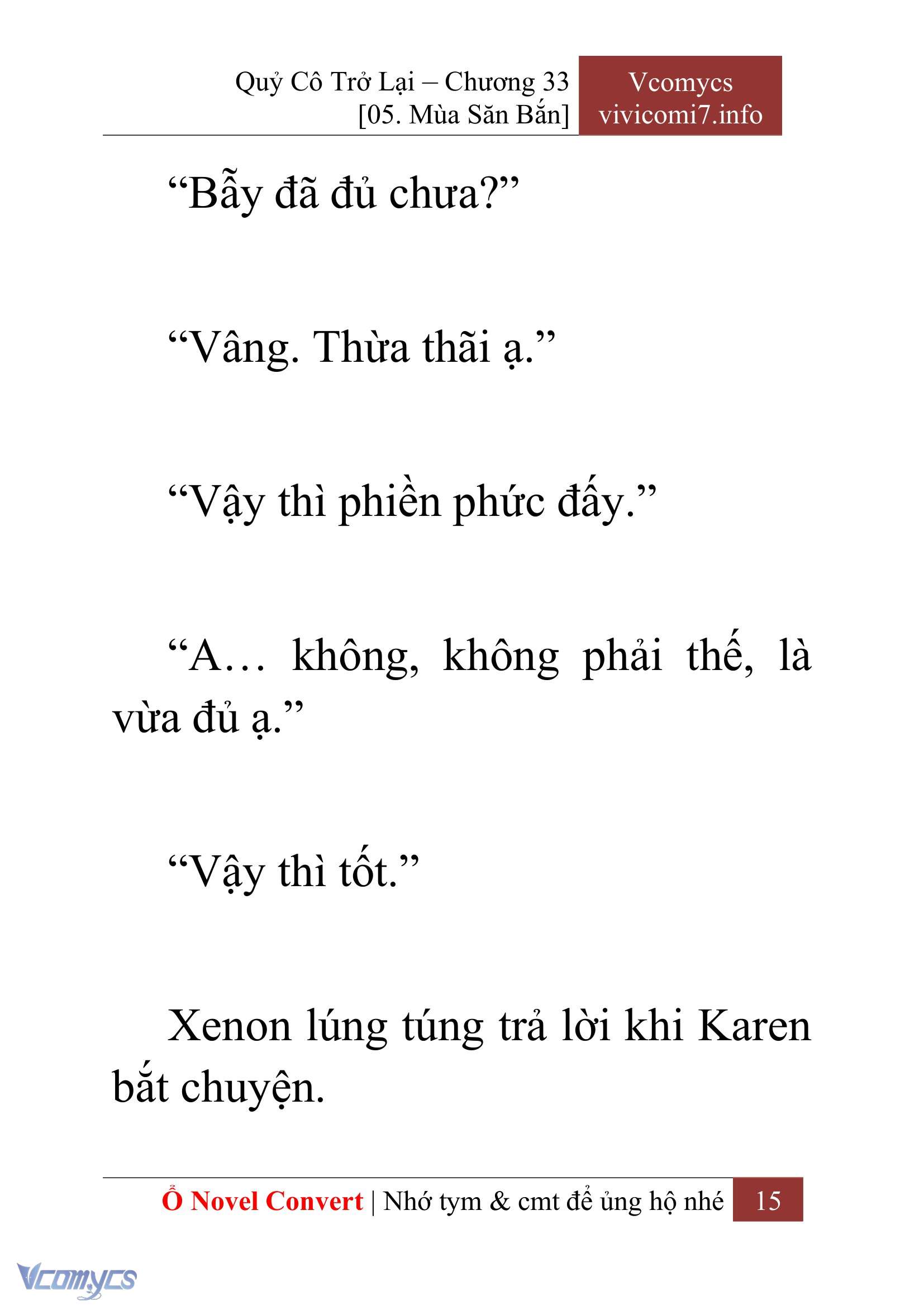 [Novel] Quý Cô Trở Lại Chap 33 - Trang 2