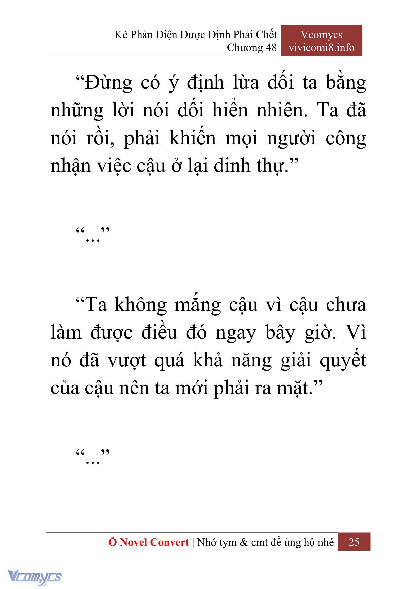 [Novel] Kẻ Phản Diện Được Định Phải Chết Chap 48 - Trang 2