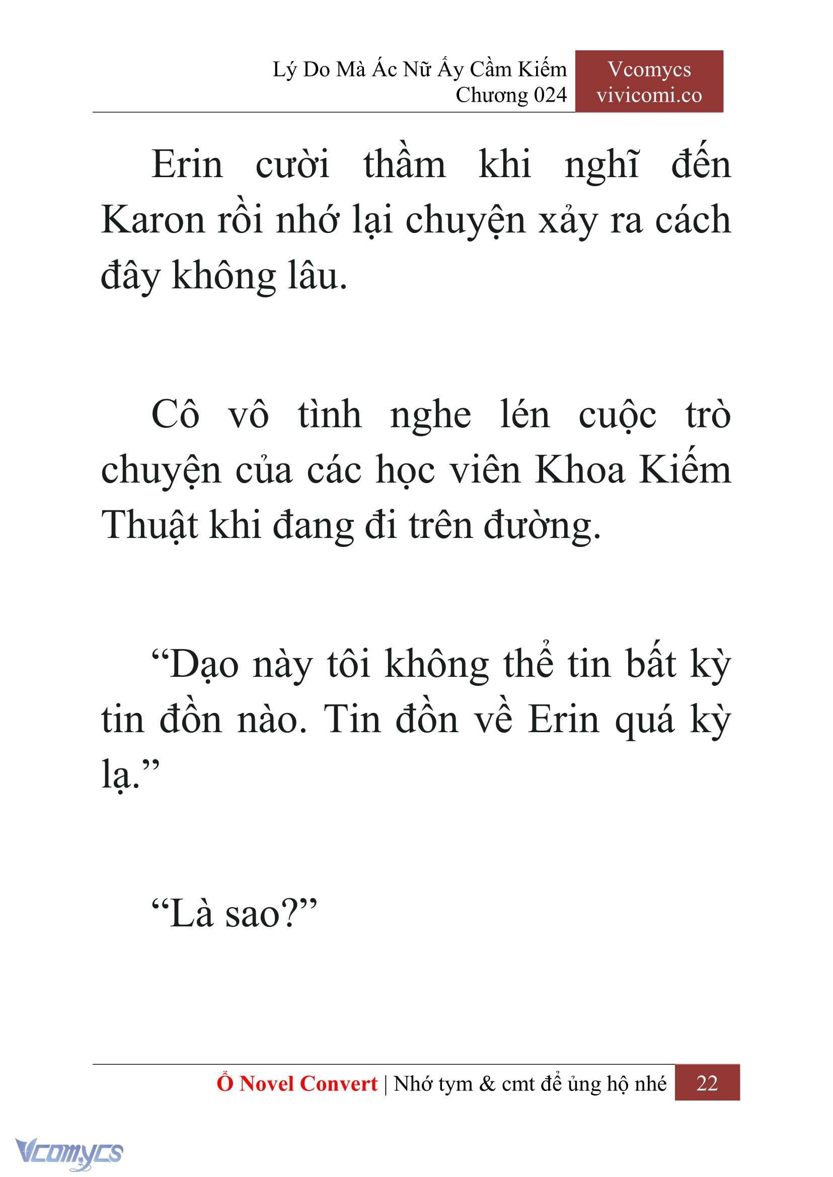 [Novel] Lý Do Mà Ác Nữ Ấy Cầm Kiếm Chap 24 - Trang 2