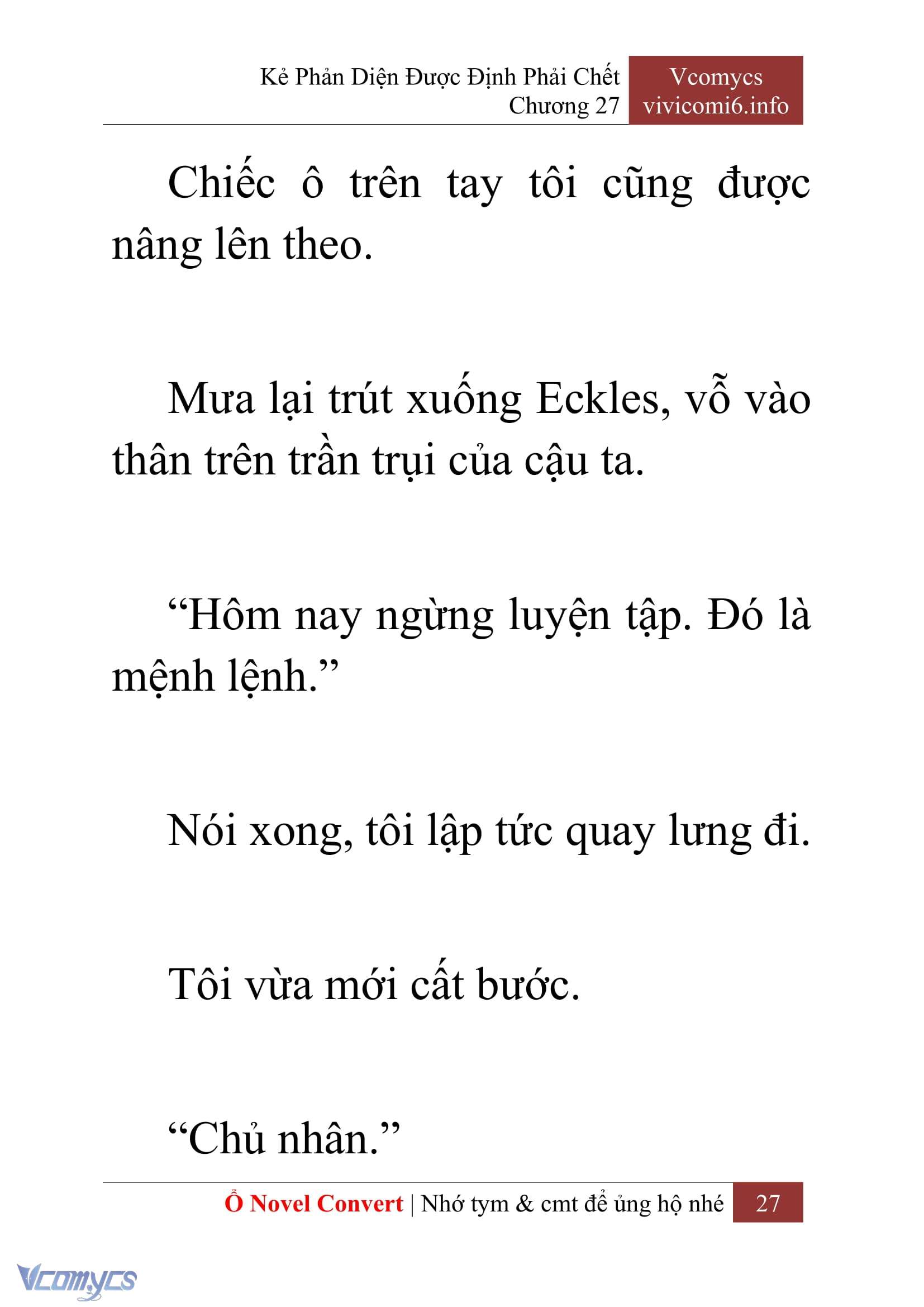 [Novel] Kẻ Phản Diện Được Định Phải Chết Chap 27 - Trang 2