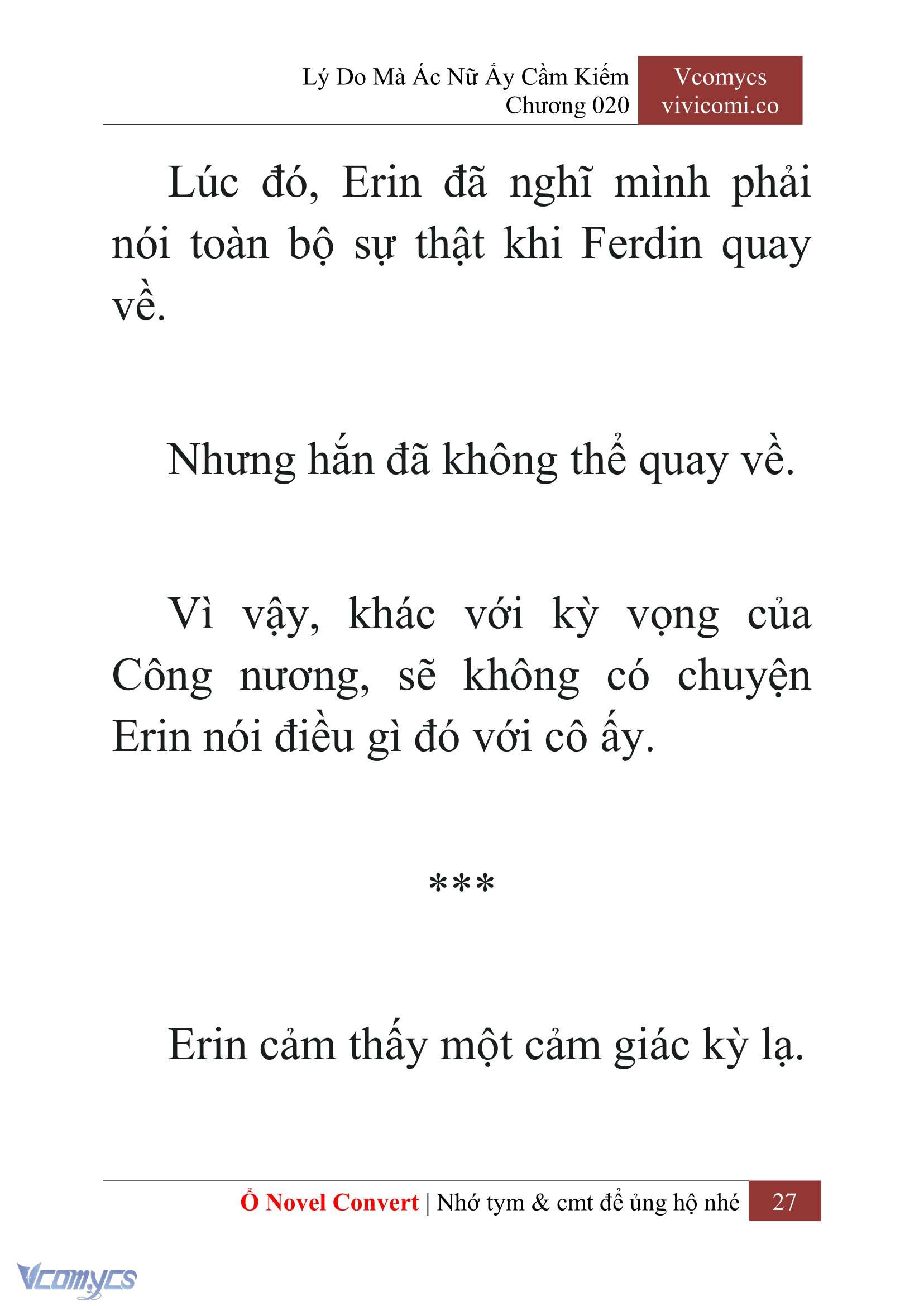 [Novel] Lý Do Mà Ác Nữ Ấy Cầm Kiếm Chap 20 - Next Chap 21