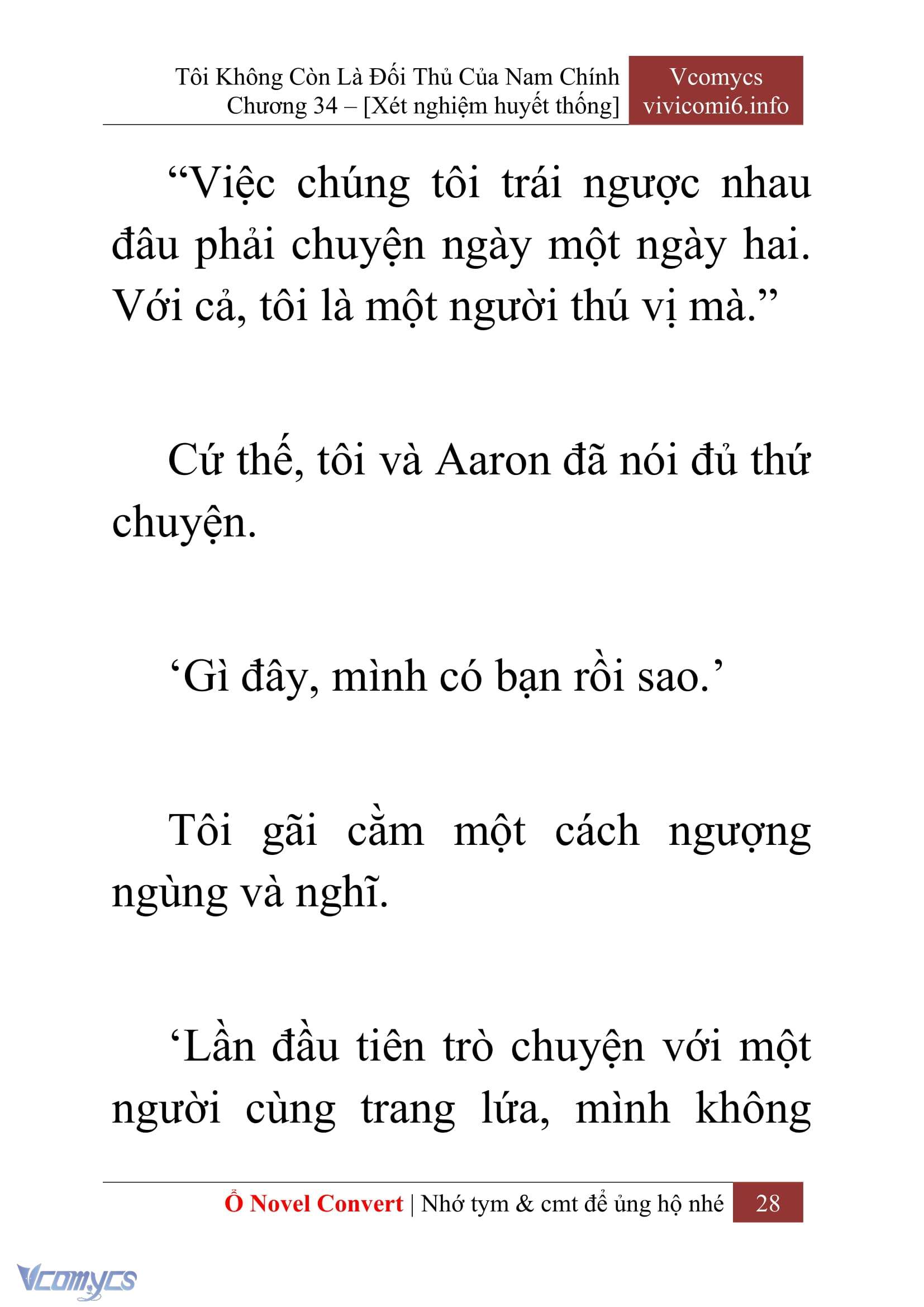 [Novel] Tôi Không Còn Là Đối Thủ Của Nam Chính Chap 34 - Trang 2