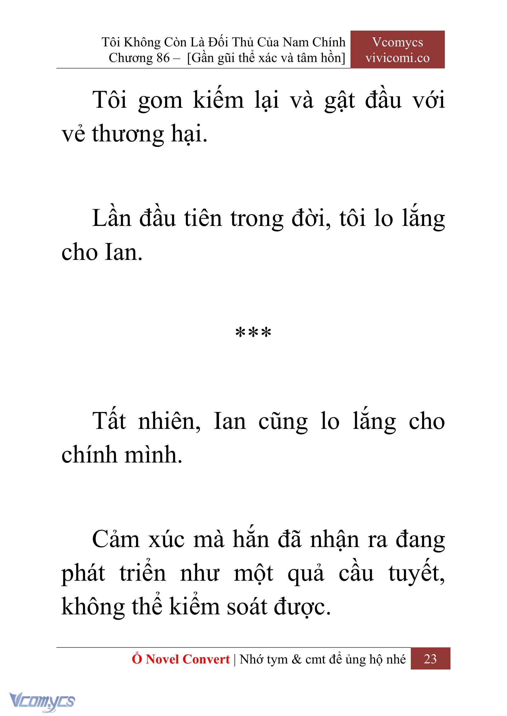 [Novel] Tôi Không Còn Là Đối Thủ Của Nam Chính Chap 86 - Trang 2