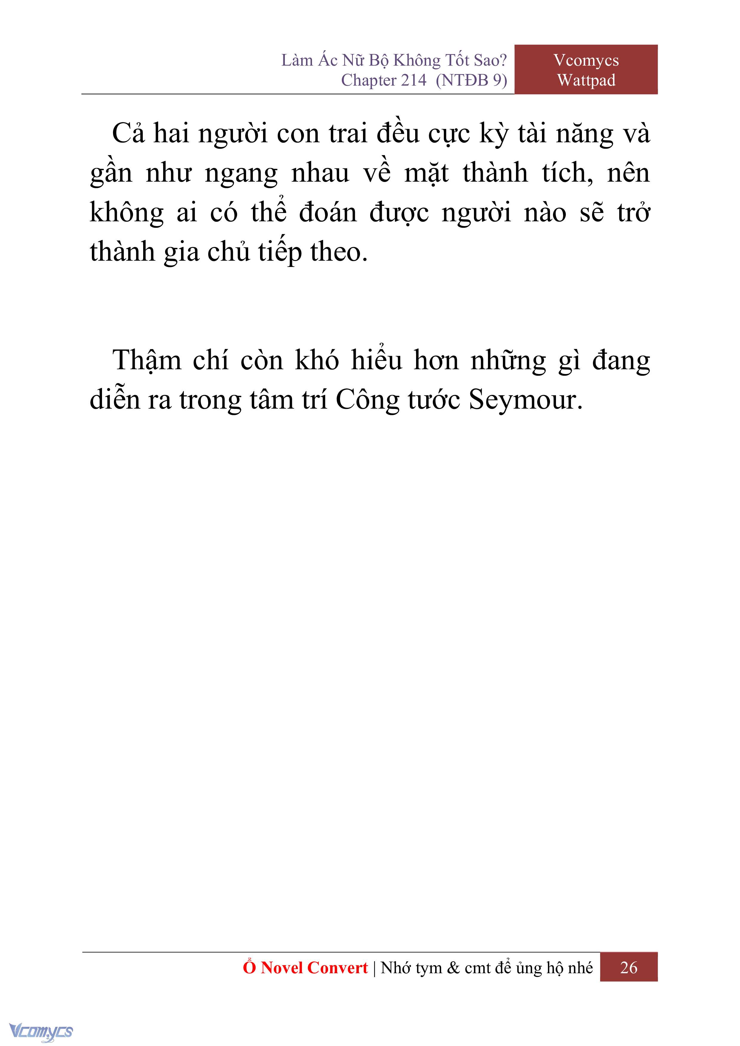 [Novel] Làm Ác Nữ Bộ Không Tốt Sao? Chap 214 - Trang 2