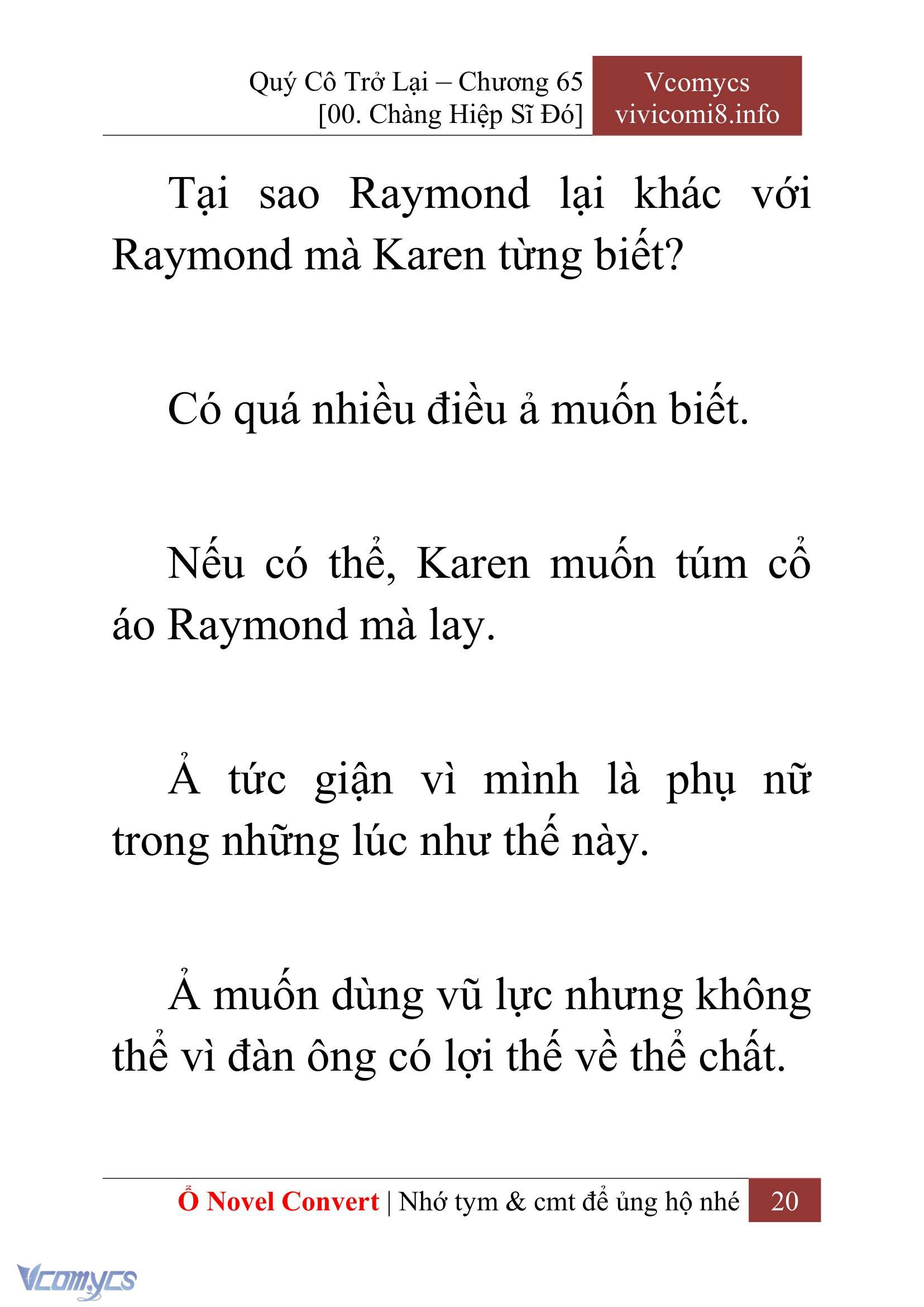 [Novel] Quý Cô Trở Lại Chap 65 - Trang 2