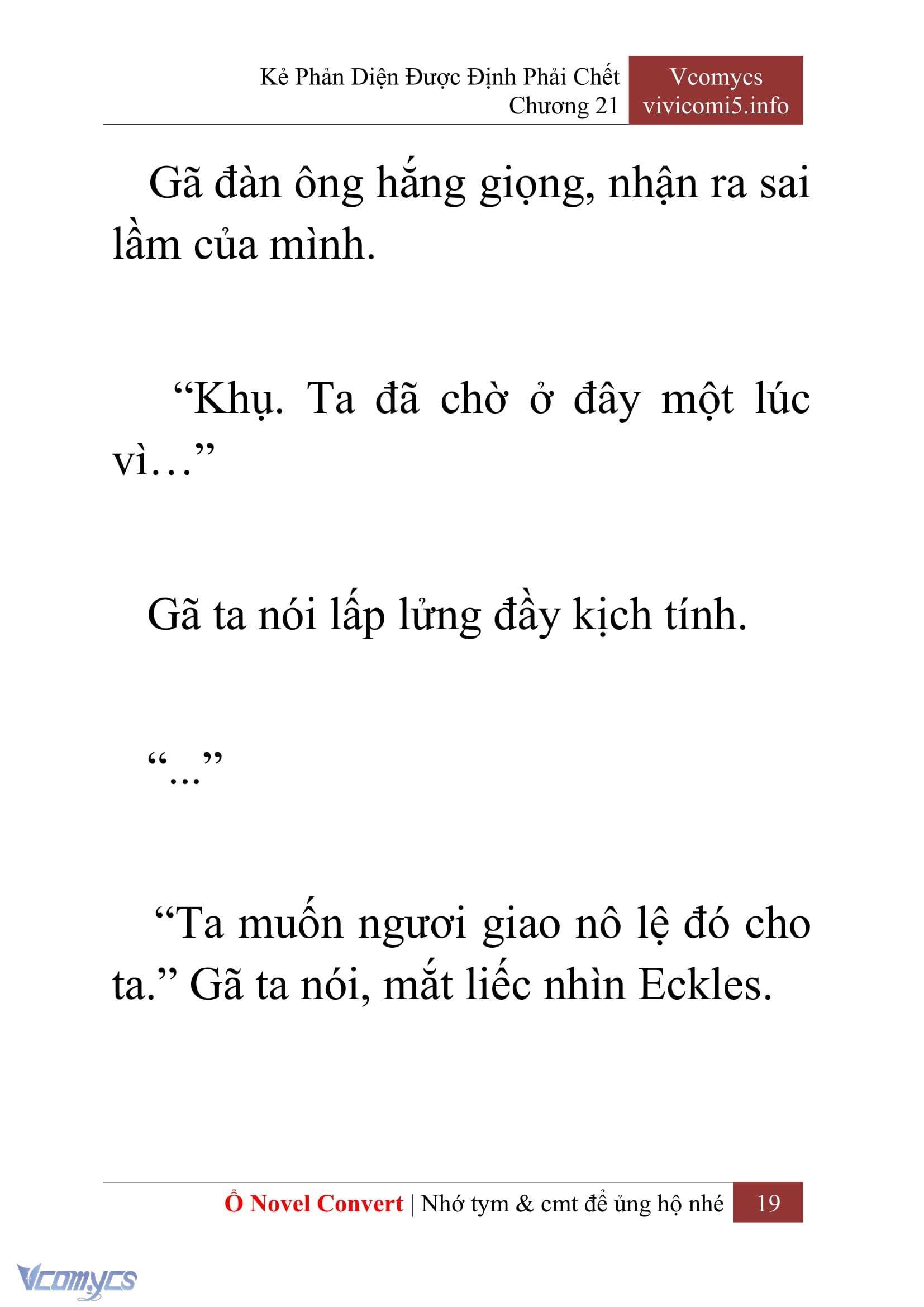 [Novel] Kẻ Phản Diện Được Định Phải Chết Chap 21 - Trang 2