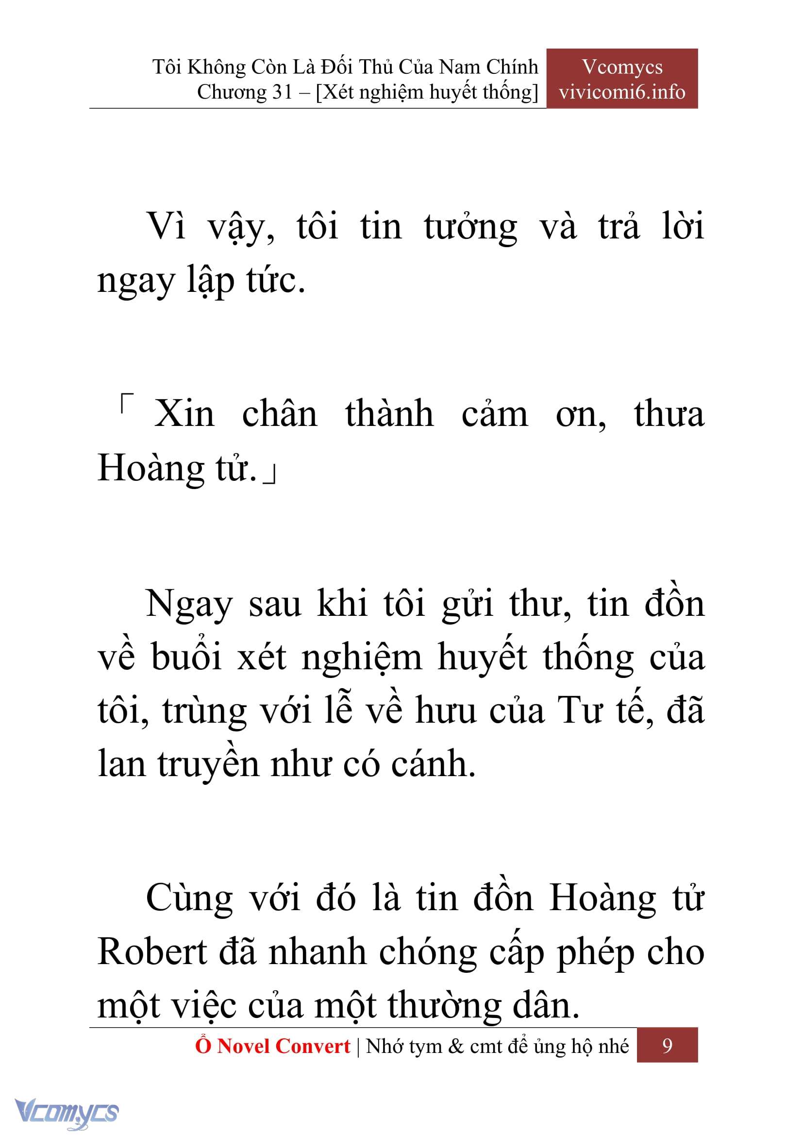 [Novel] Tôi Không Còn Là Đối Thủ Của Nam Chính Chap 31 - Trang 2