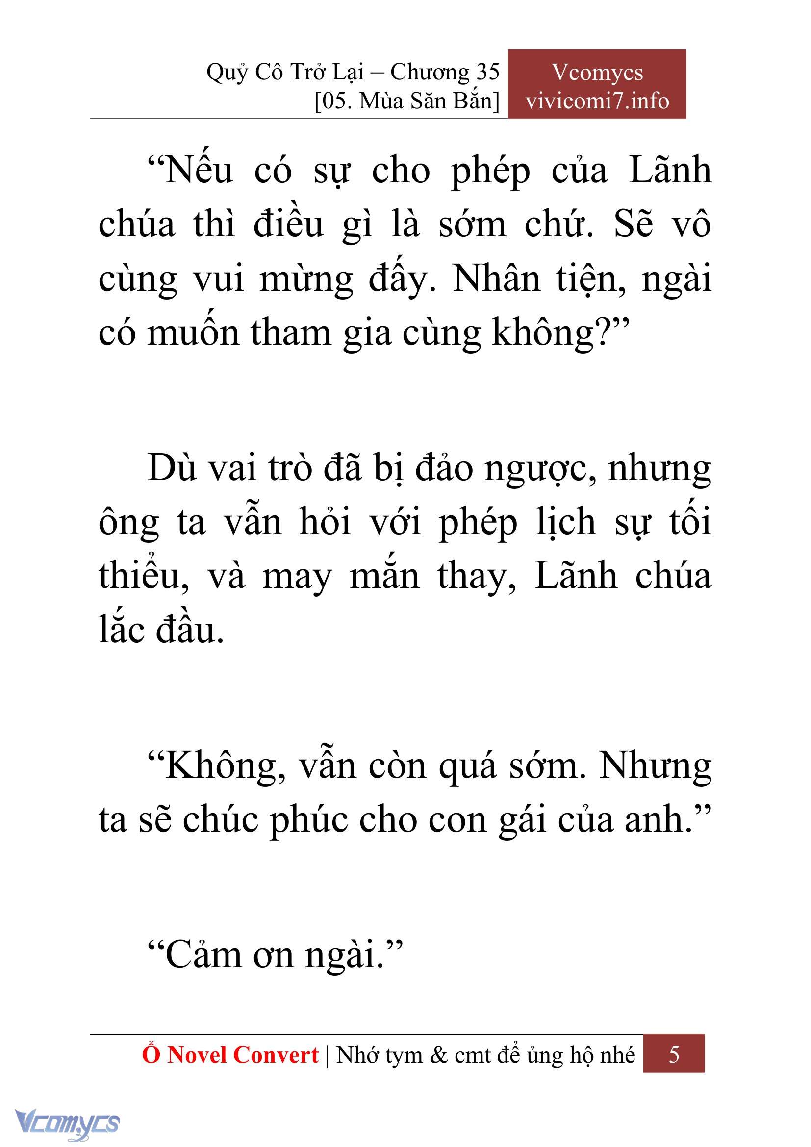 [Novel] Quý Cô Trở Lại Chap 35 - Trang 2
