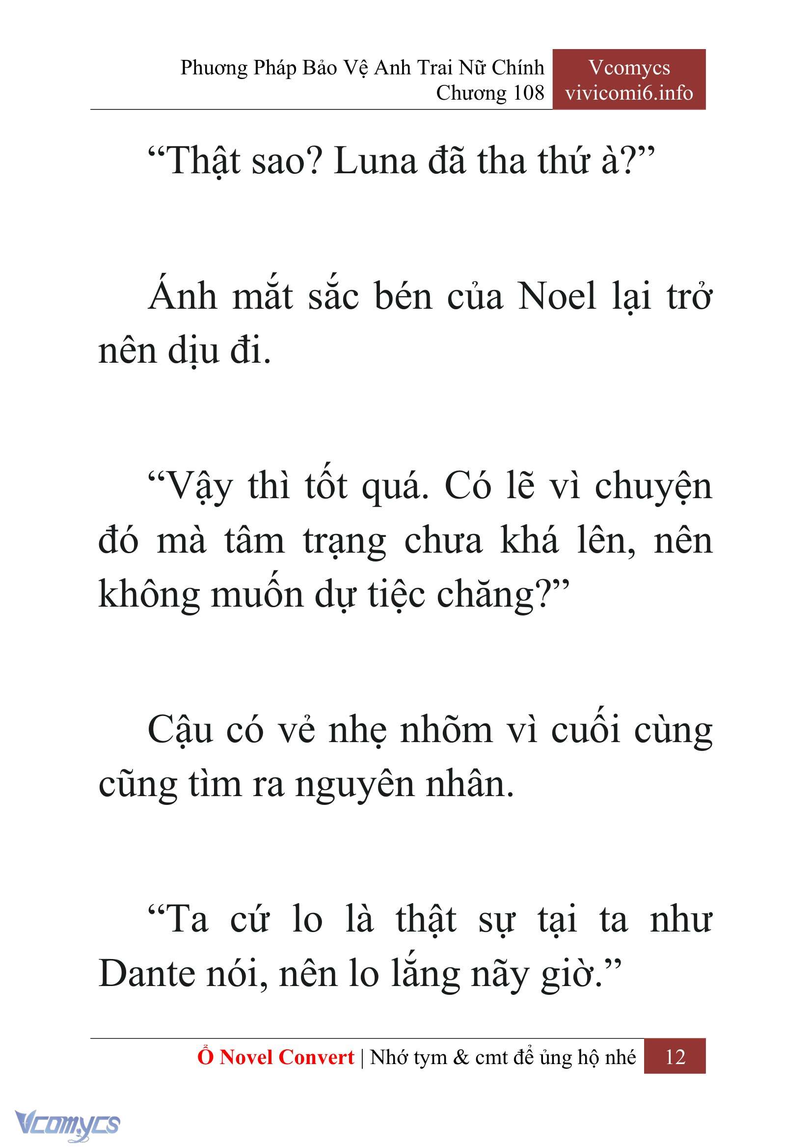 [Novel] Phương Pháp Bảo Vệ Anh Trai Nữ Chính Chap 108 - Trang 2