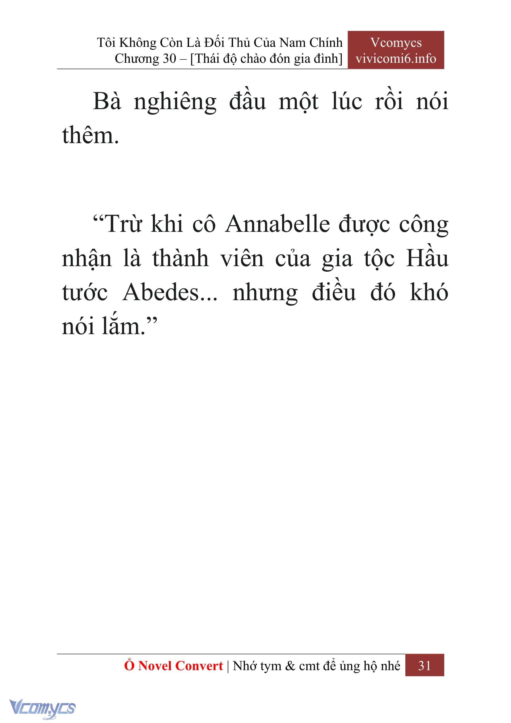 [Novel] Tôi Không Còn Là Đối Thủ Của Nam Chính Chap 30 - Trang 2