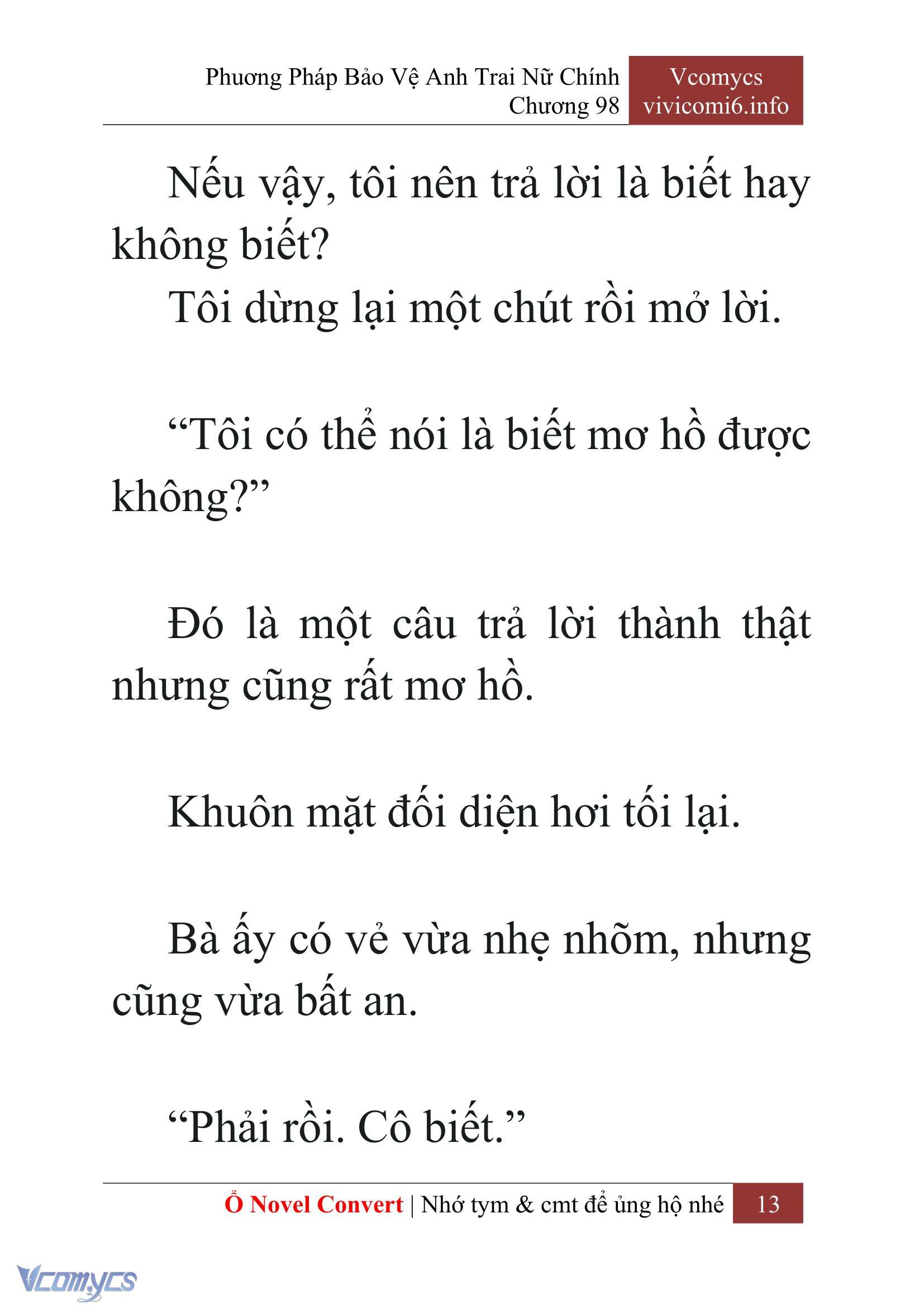 [Novel] Phương Pháp Bảo Vệ Anh Trai Nữ Chính Chap 98 - Trang 2