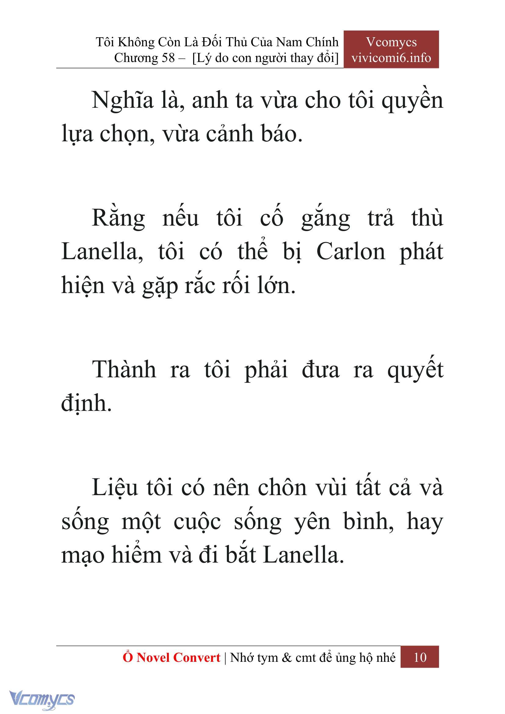 [Novel] Tôi Không Còn Là Đối Thủ Của Nam Chính Chap 58 - Trang 2