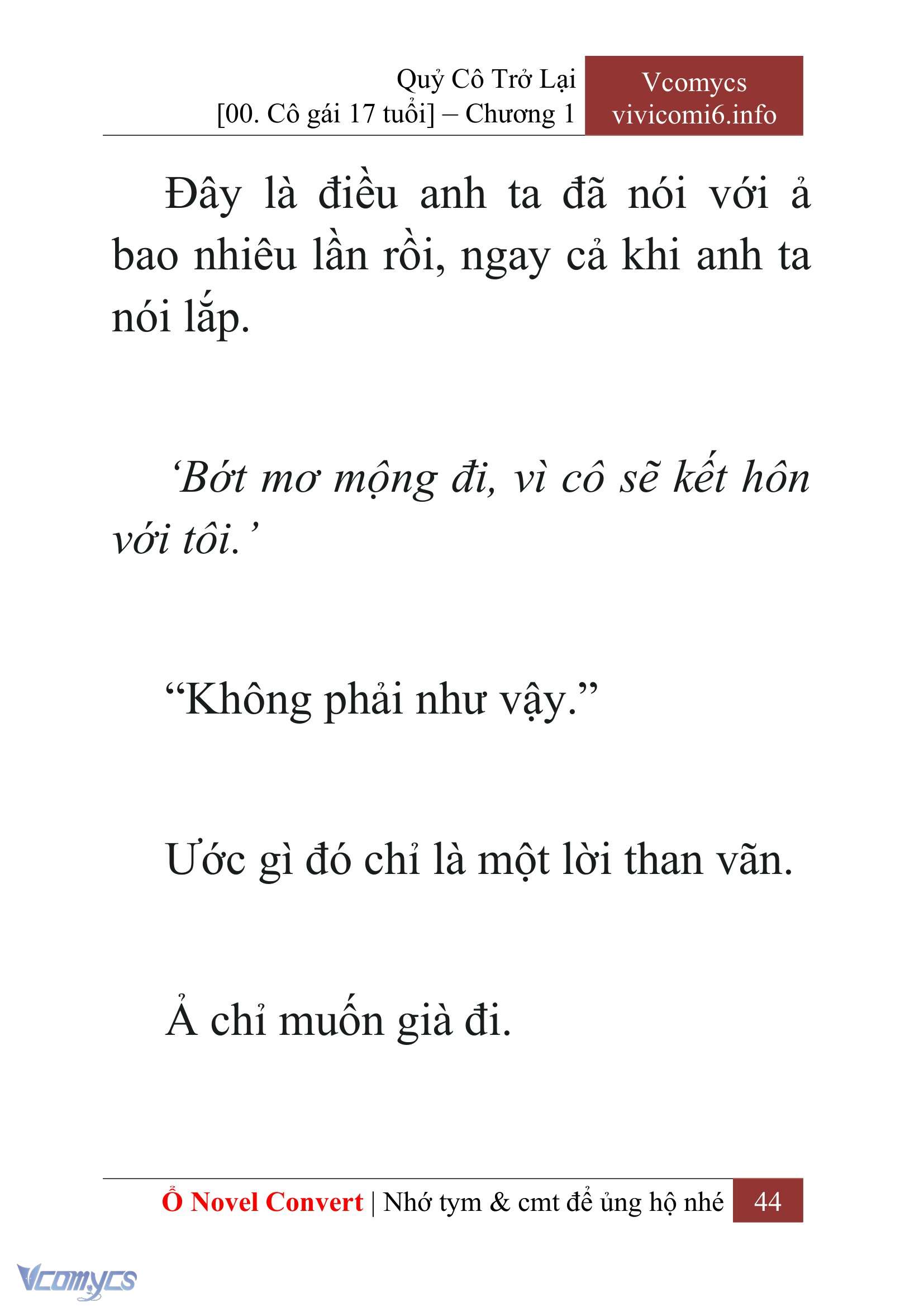 [Novel] Quý Cô Trở Lại Chap 1 - Trang 2