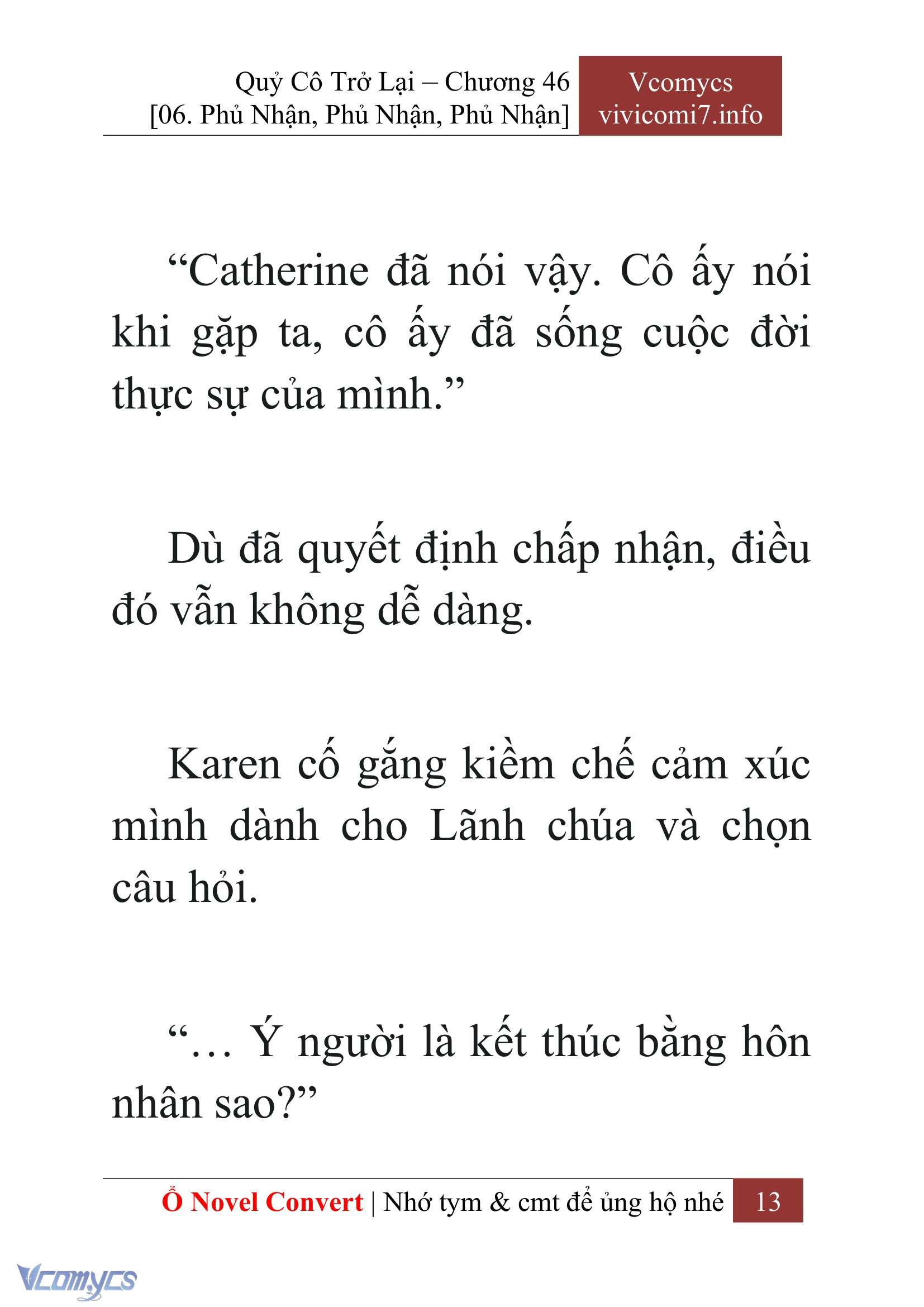 [Novel] Quý Cô Trở Lại Chap 46 - Trang 2