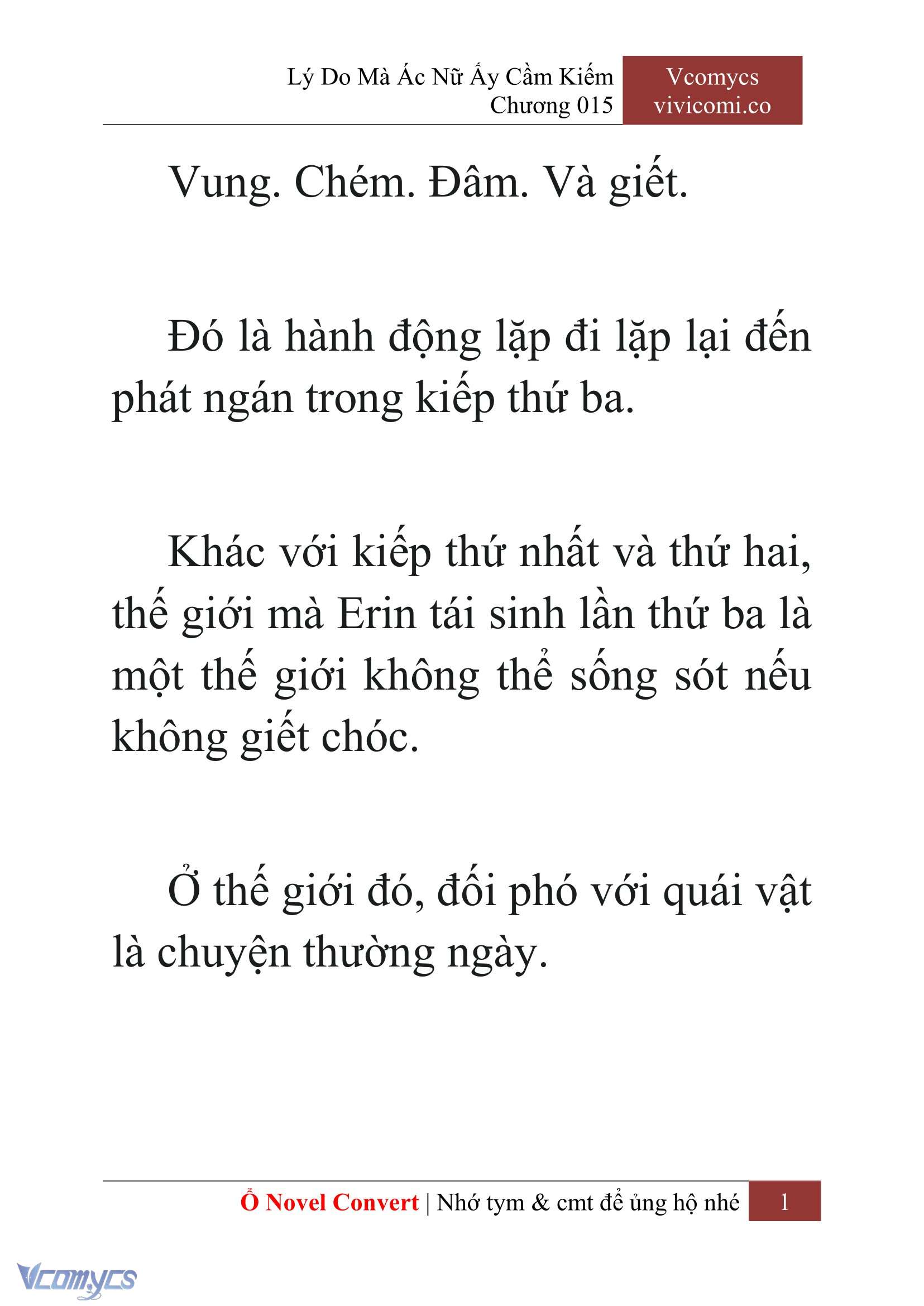 [Novel] Lý Do Mà Ác Nữ Ấy Cầm Kiếm Chap 15 - Trang 2