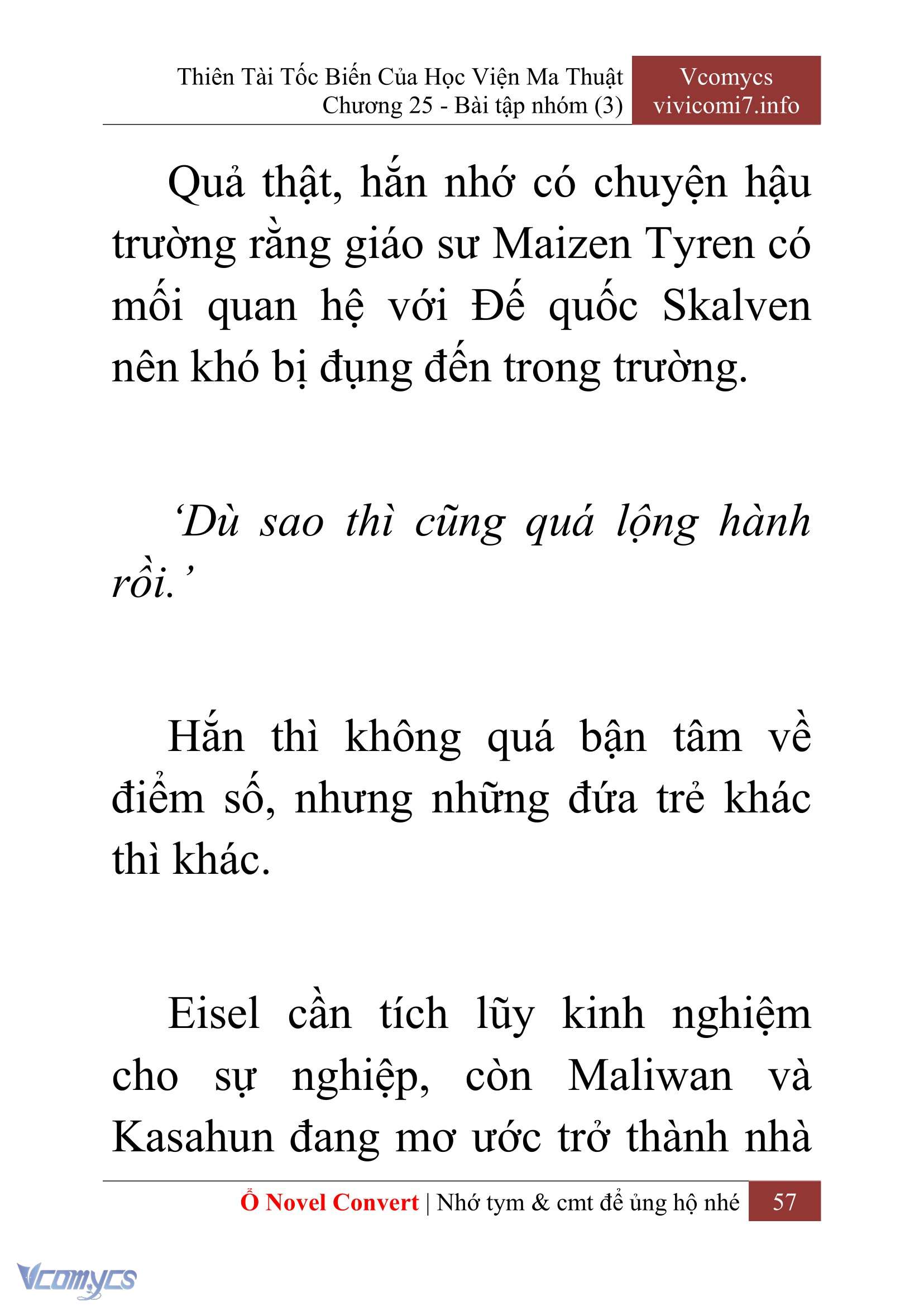 [Novel] Thiên Tài Tốc Biến Của Học Viện Ma Thuật Chap 25 - Next 