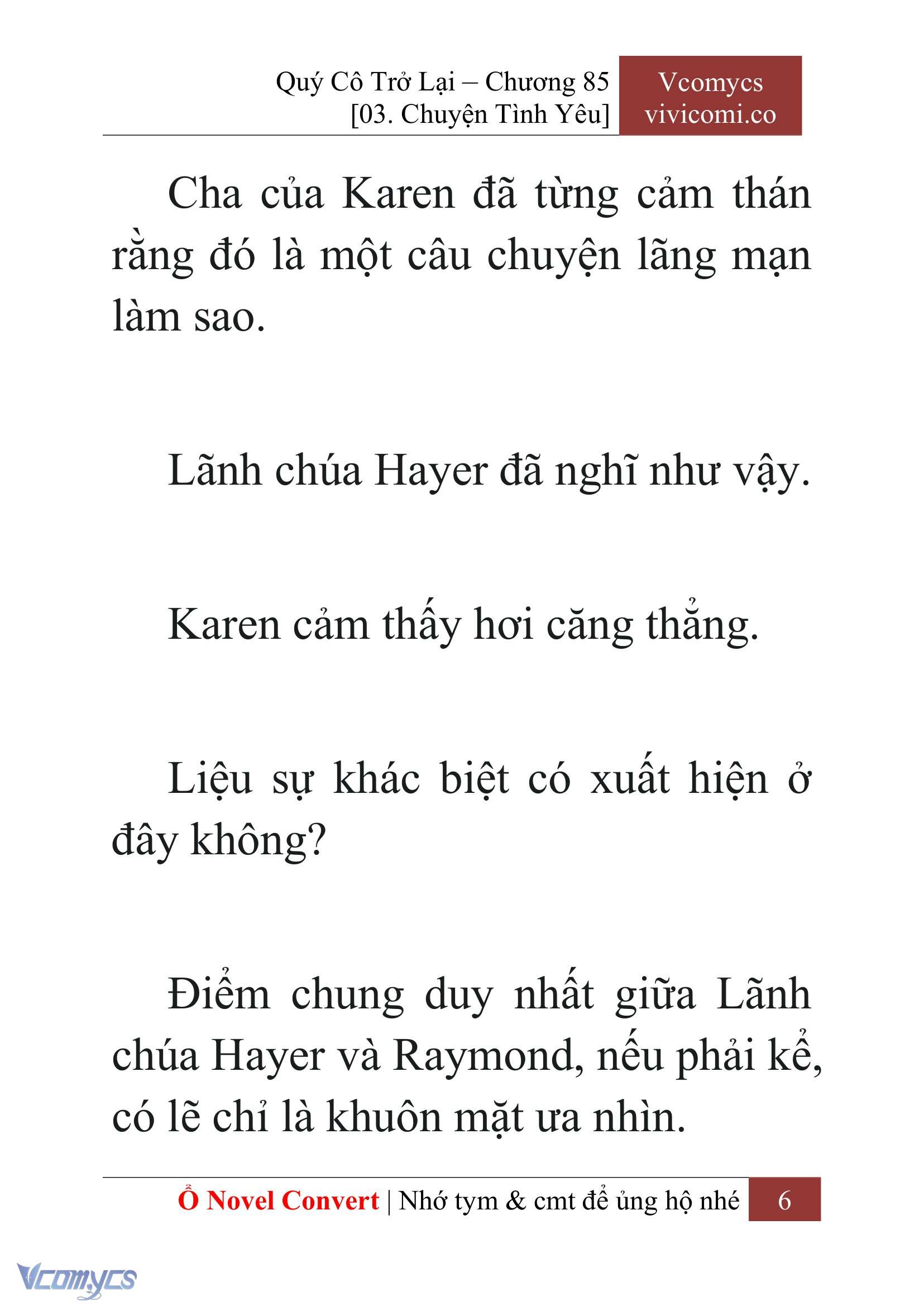 [Novel] Quý Cô Trở Lại Chap 85 - Trang 2