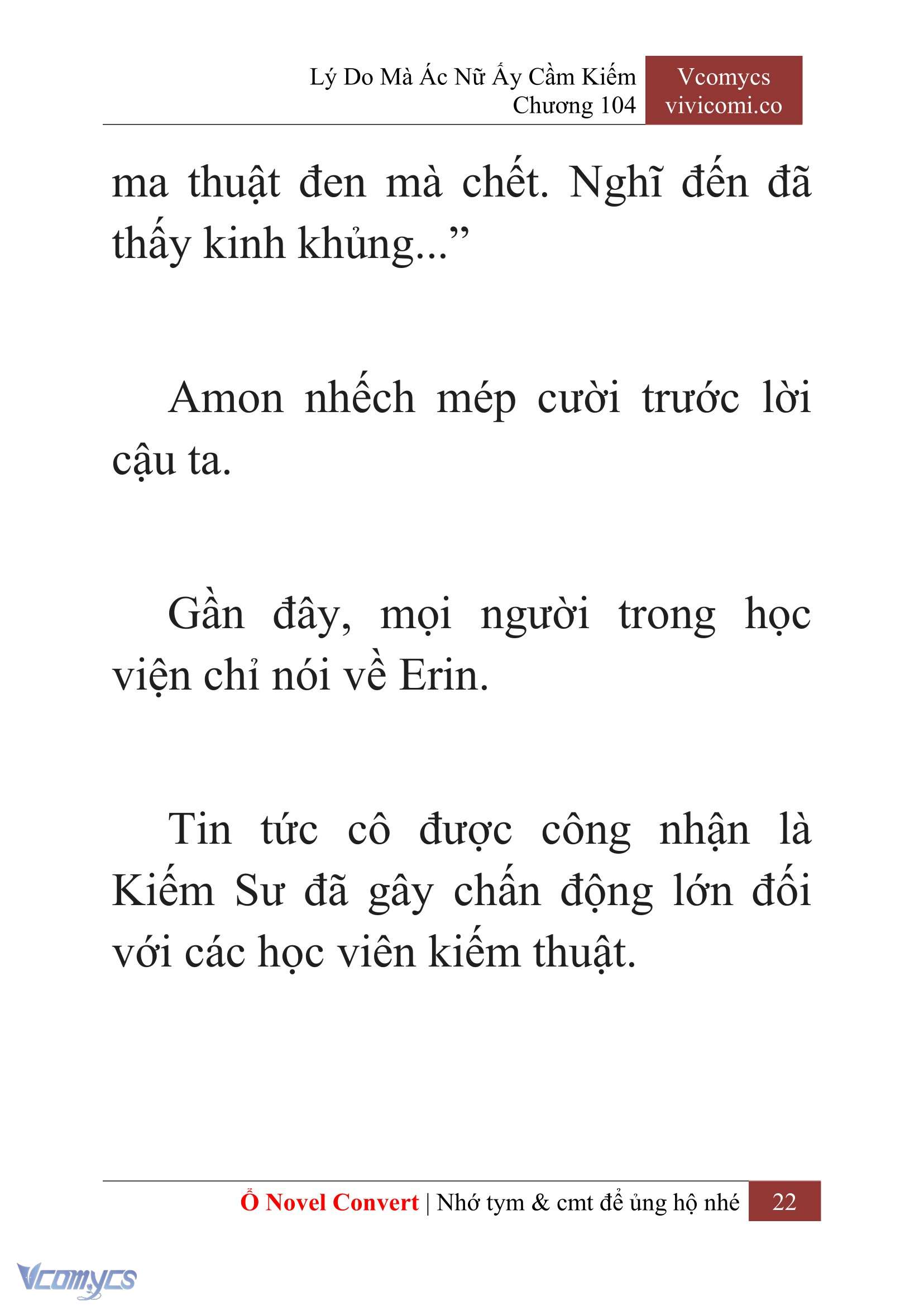 [Novel] Lý Do Mà Ác Nữ Ấy Cầm Kiếm Chap 104 - Trang 2